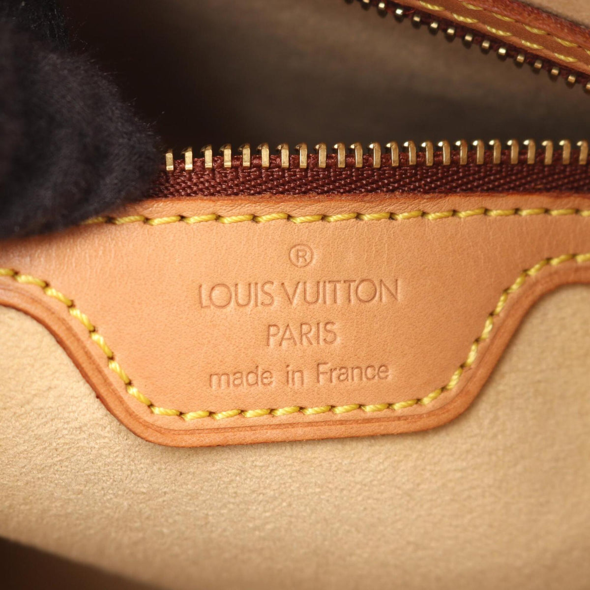 Louis Vuitton Brown Coated Canvas Leather Handbag Shoulder Bag (Pre-Owned)
