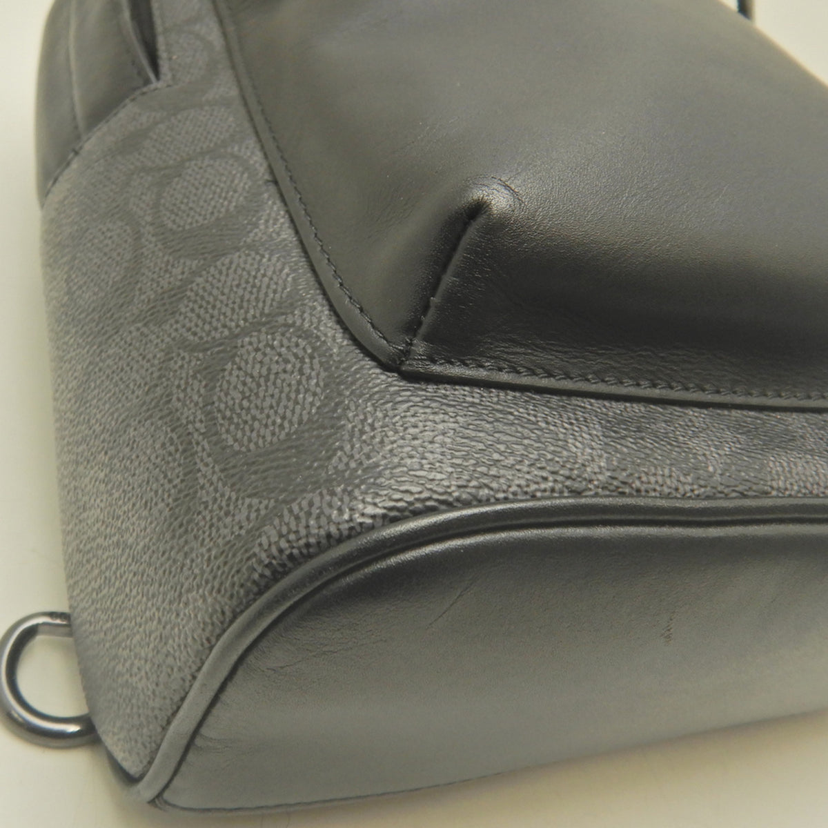 Coach Black Coated Canvas Leather Sling Bag (Pre-Owned)