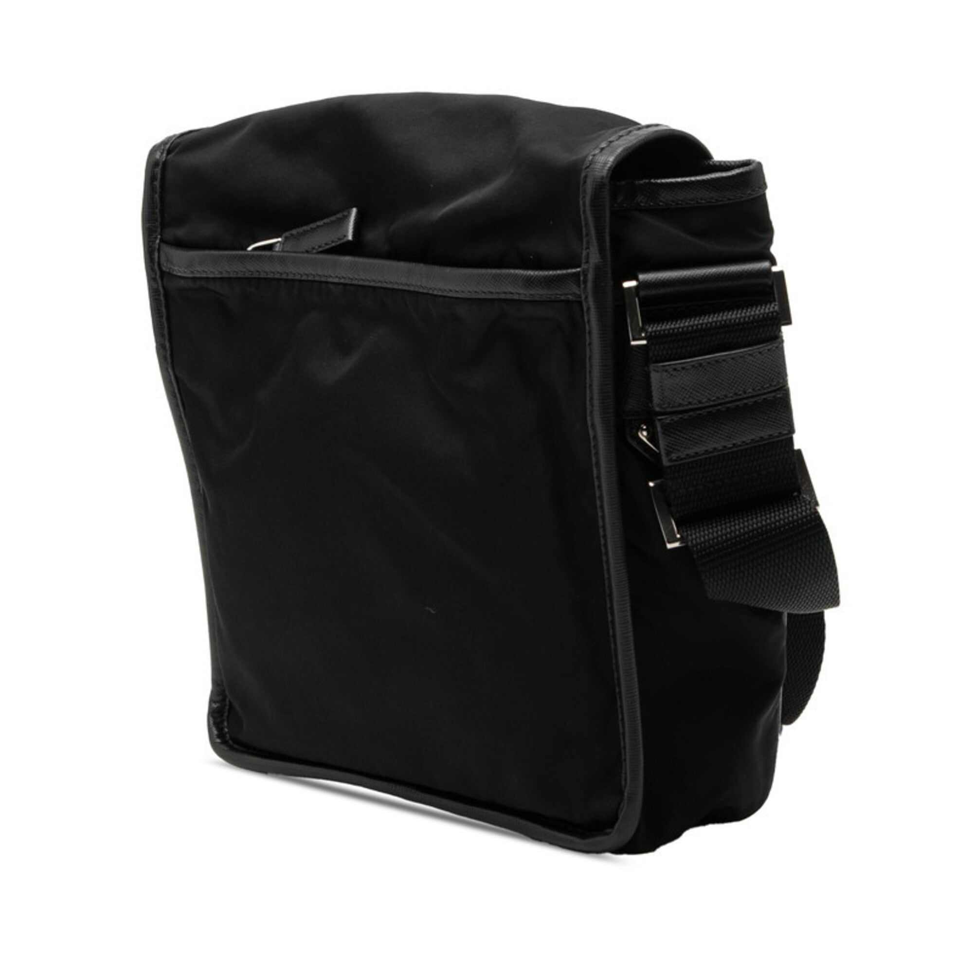 Prada Black Nylon Leather Shoulder Bag (Pre-Owned)