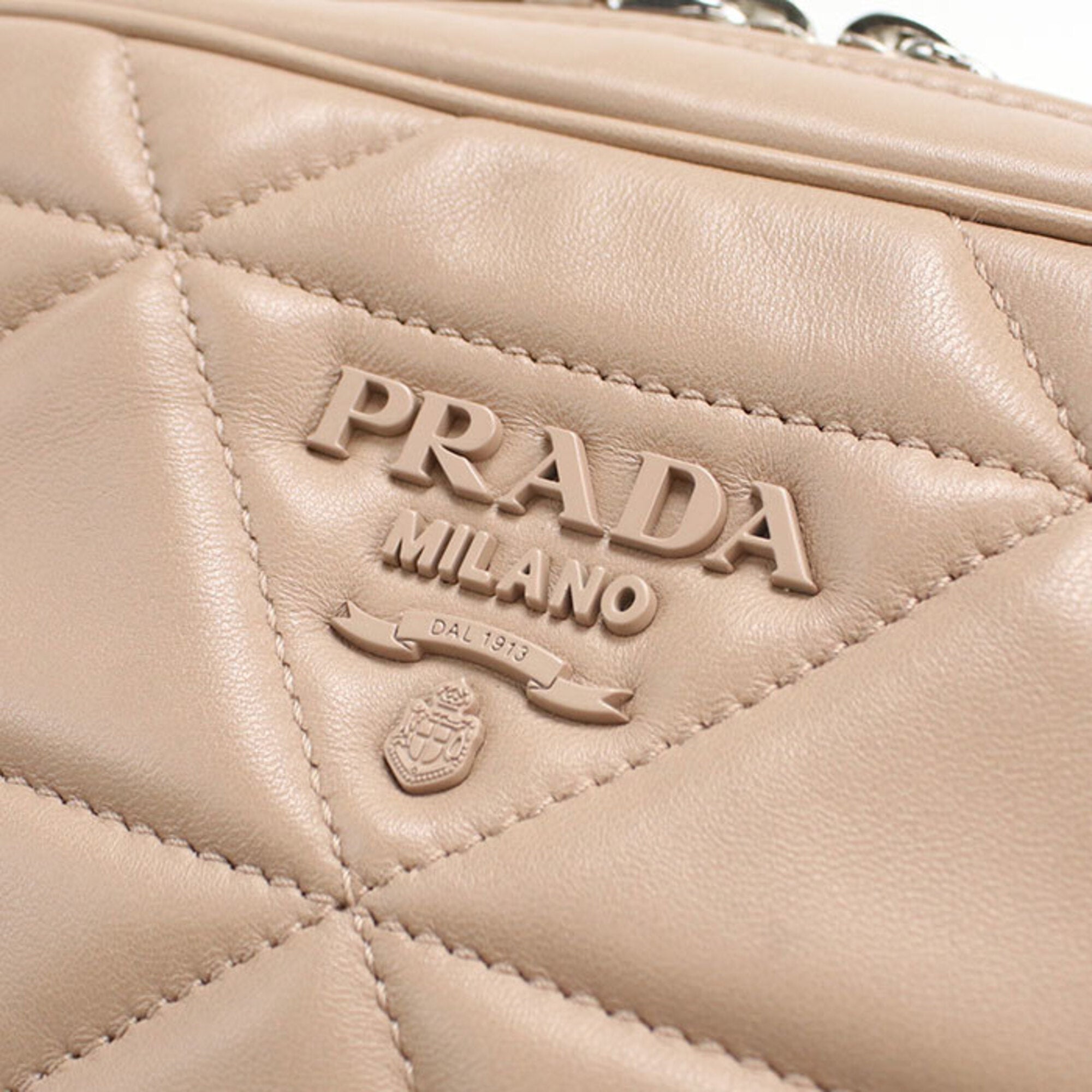 Prada Pink Leather Shoulder Bag (Pre-Owned)