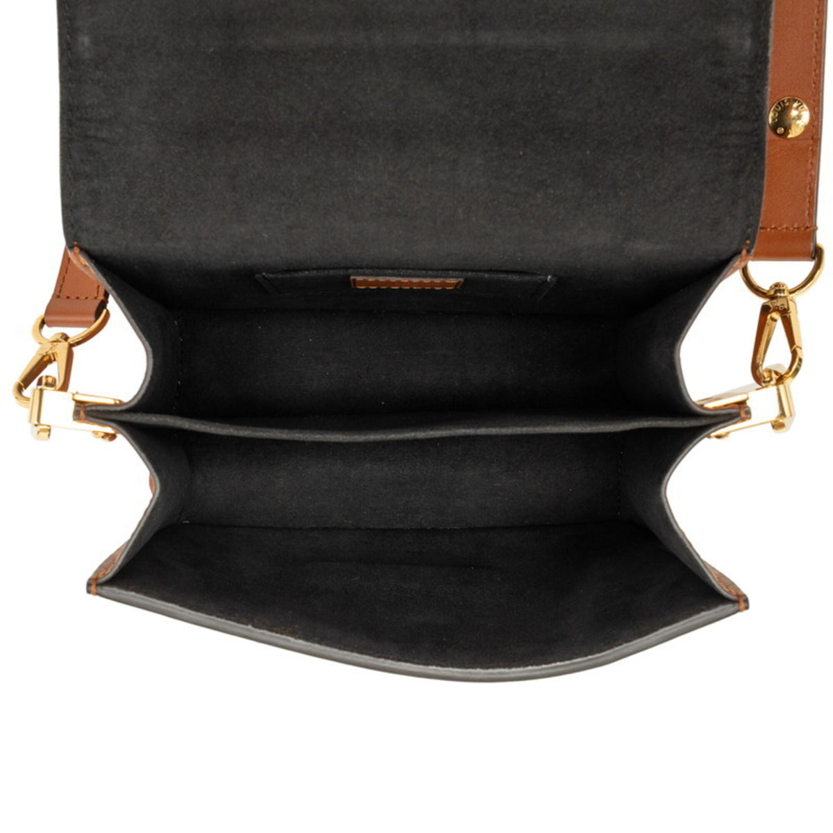 Louis Vuitton Black Brown White Leather Leather Shoulder Bag (Pre-Owned)
