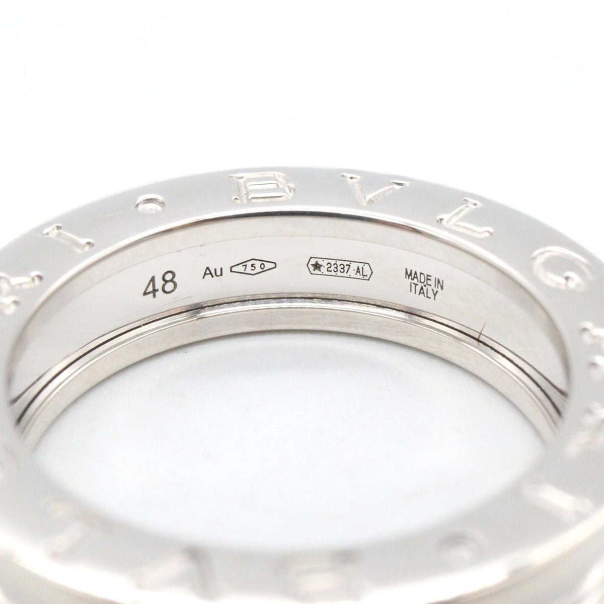 Bvlgari Silver White Gold (18K) Band Ring (Pre-Owned)