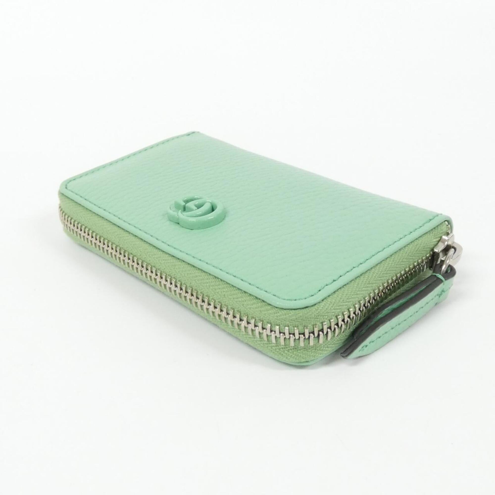 Gucci Green Leather Coin Purse/Coin Case (Pre-Owned)