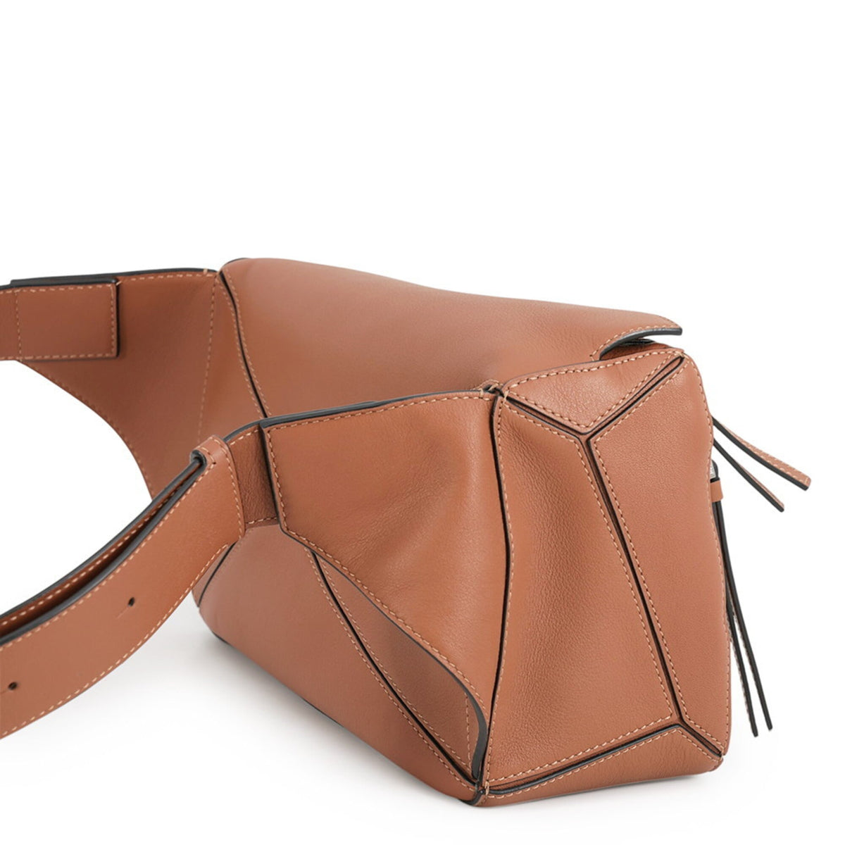 Loewe Puzzle Brown Leather Handbag Sling Bag (Pre-Owned)