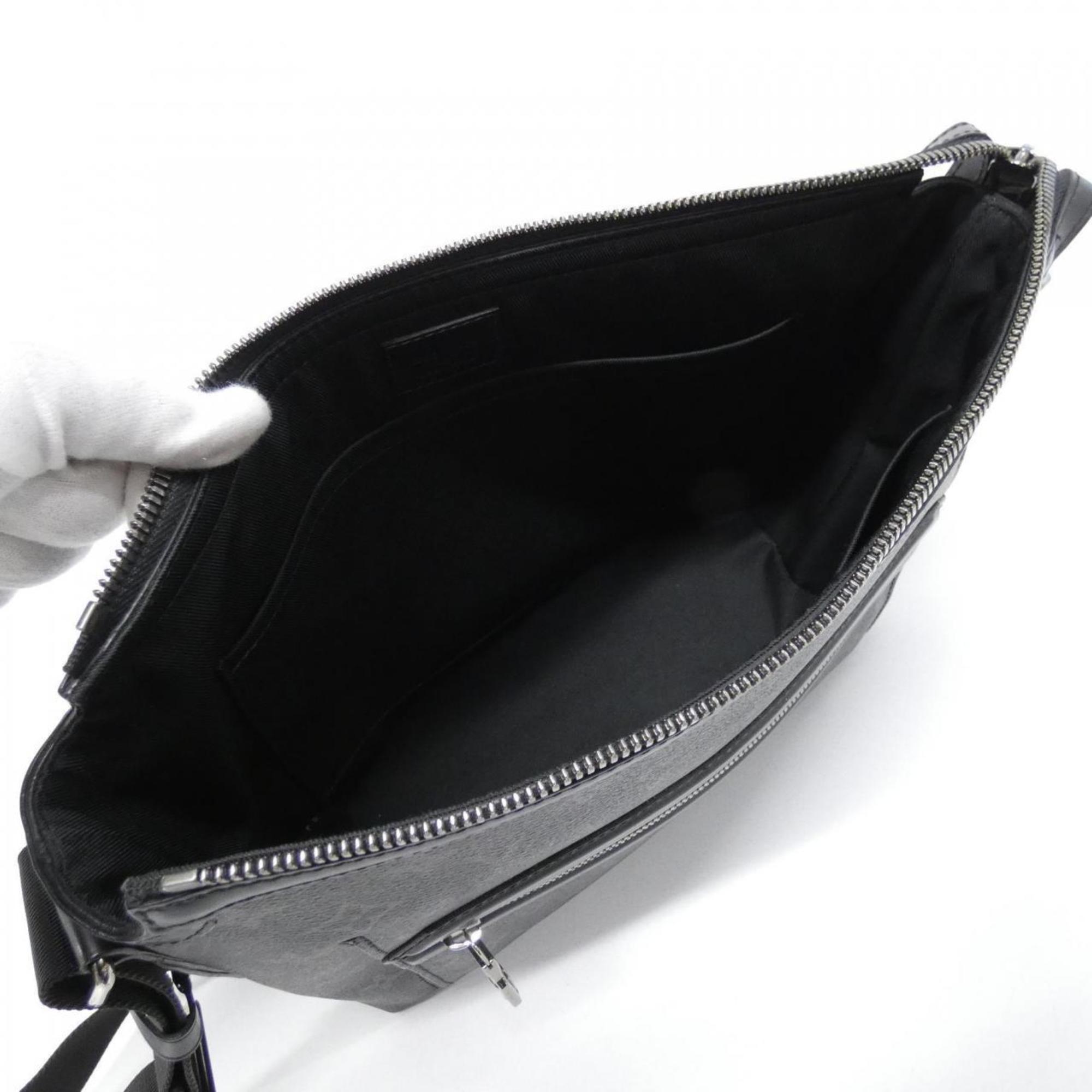 Louis Vuitton Black Coated Canvas Shoulder Bag (Pre-Owned)