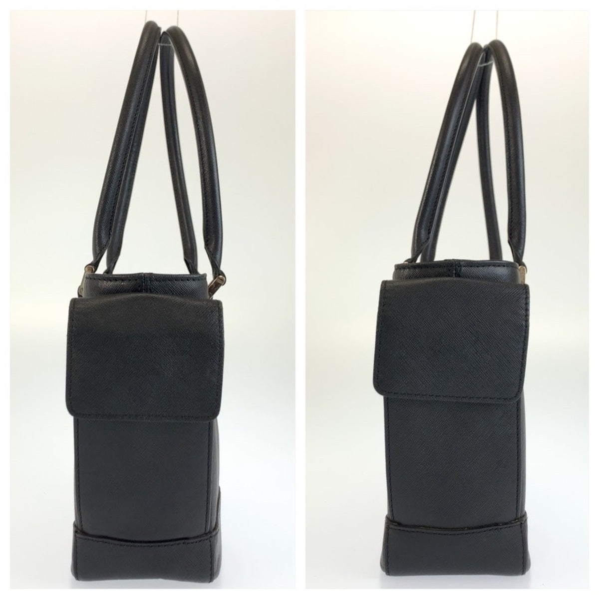 Burberry Black Leather Shoulder Bag Tote Bag (Pre-Owned)