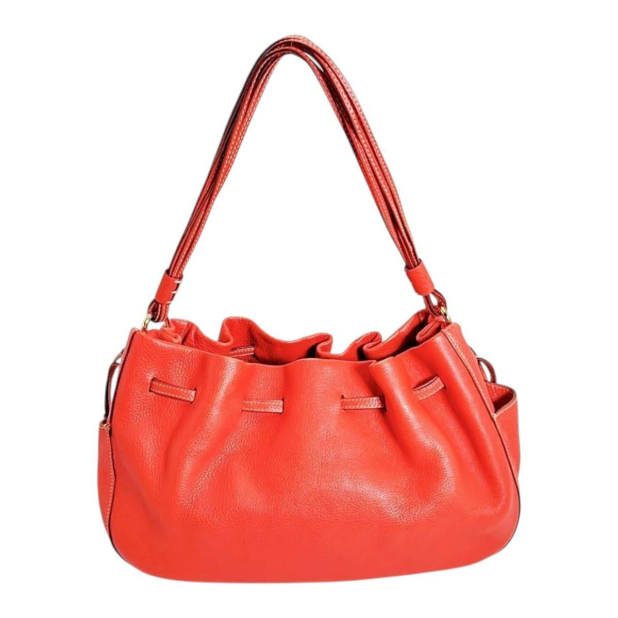 Kate Spade Red Color Leather Handbag Tote Bag (Pre-Owned)