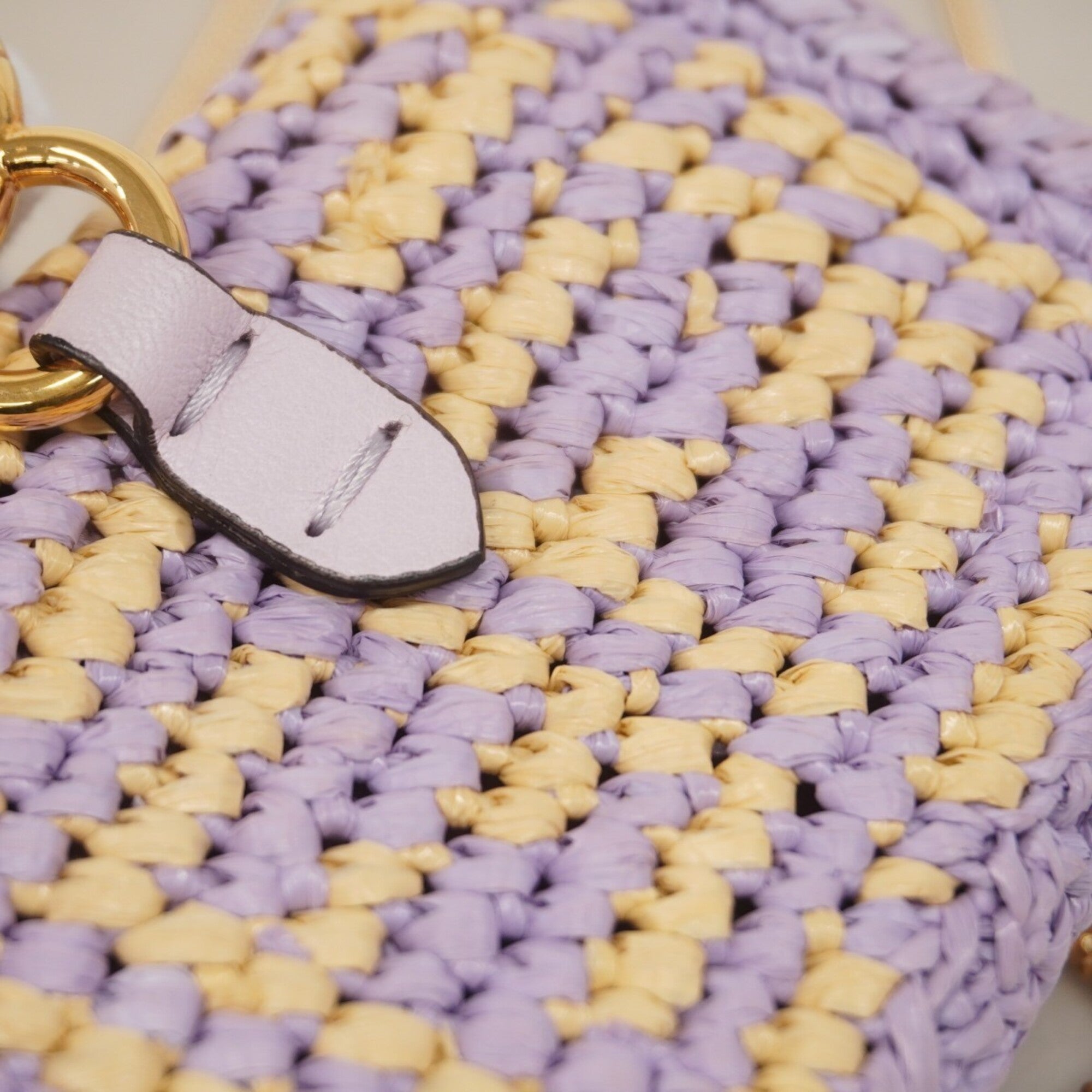 Fendi Purple Raffia Shoulder Bag (Pre-Owned)