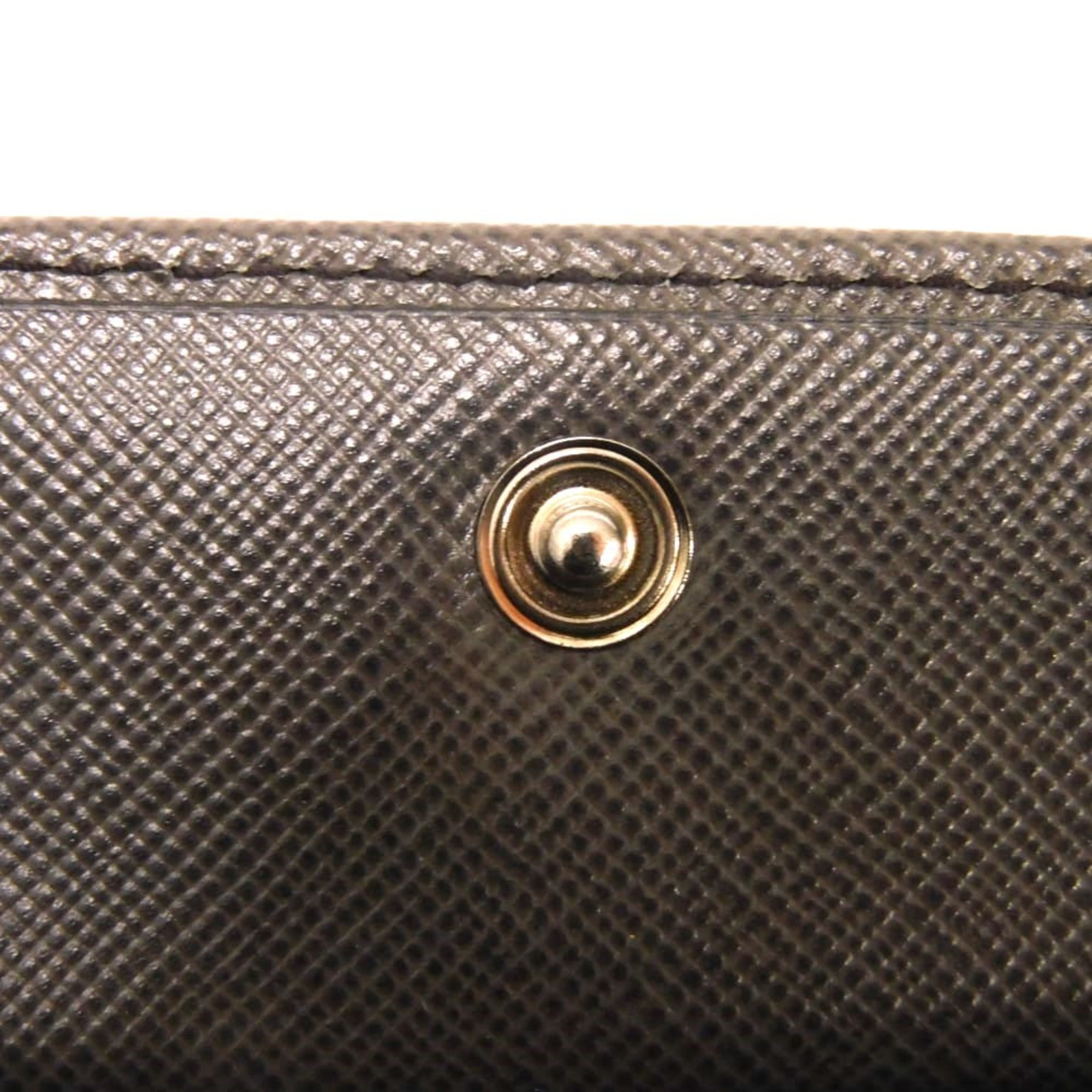 Prada Saffiano Brown Saffiano Wallet (Bi-Fold) (Pre-Owned)