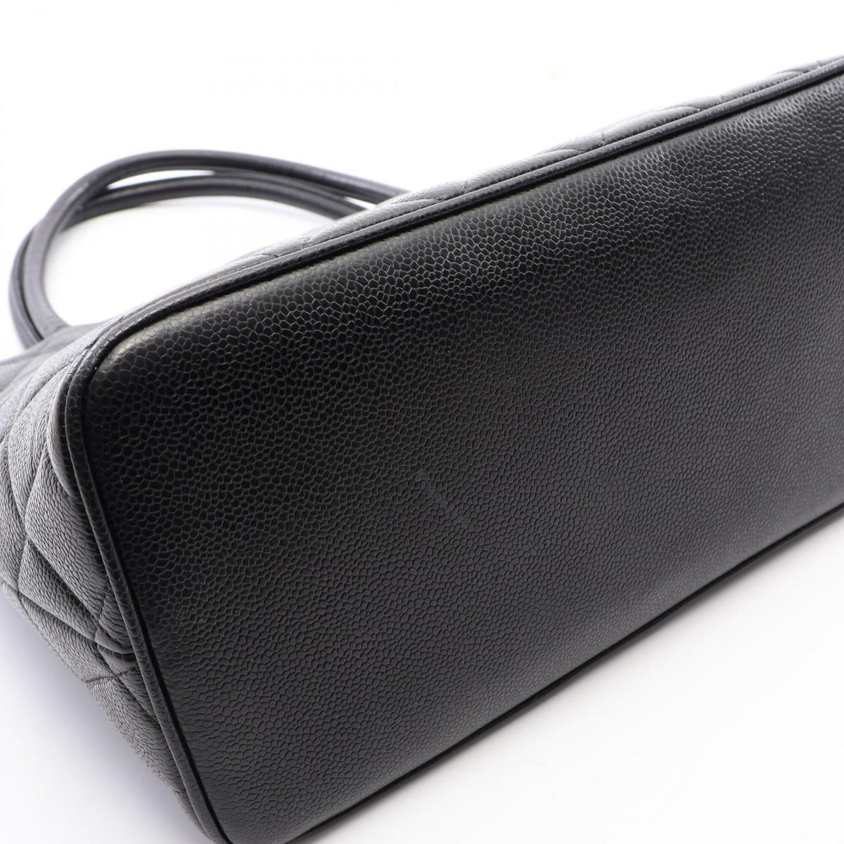 Chanel Black Grained Calfskin Handbag Tote Bag (Pre-Owned)