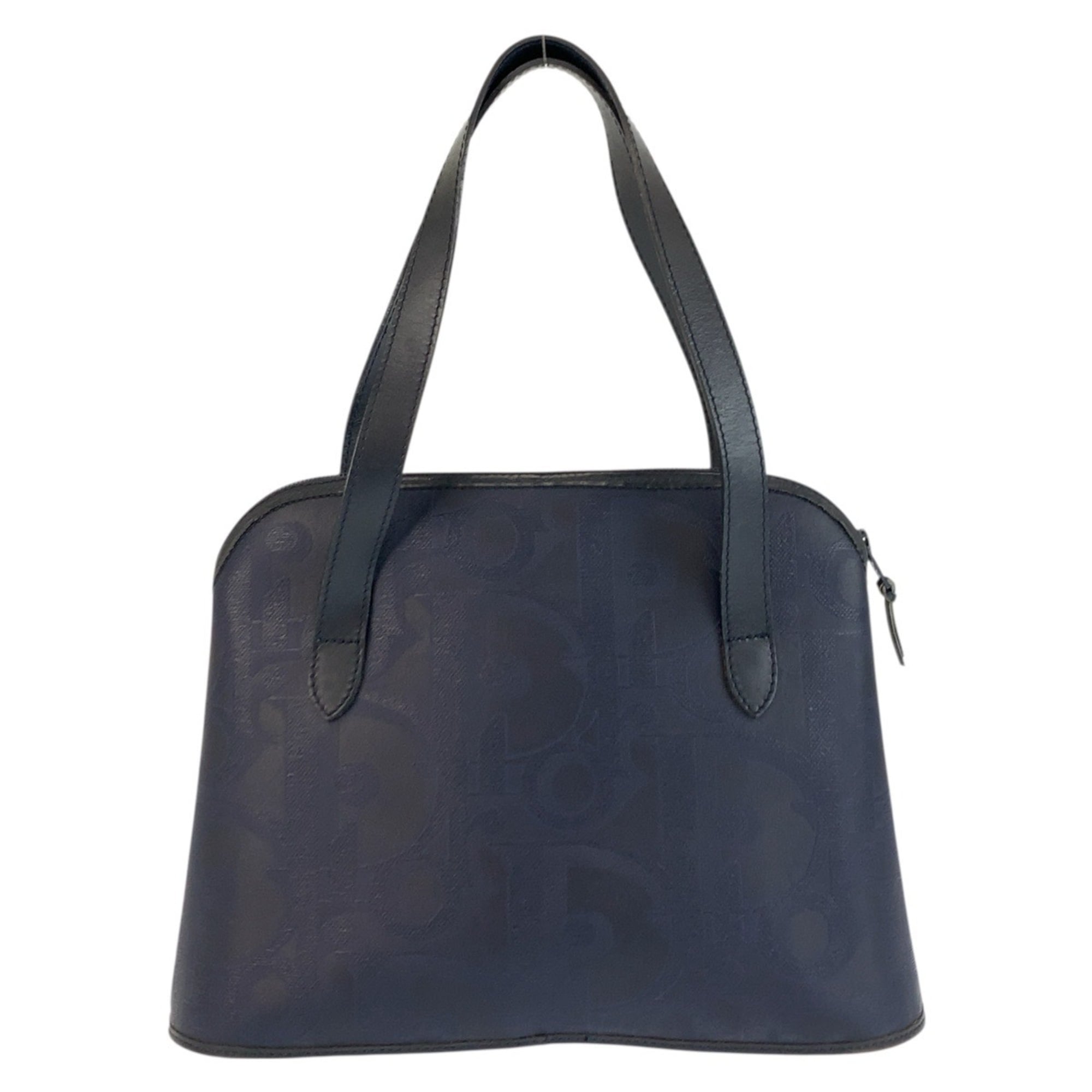 Christian Dior Navy Pvc Leather Handbag Shoulder Bag (Pre-Owned)
