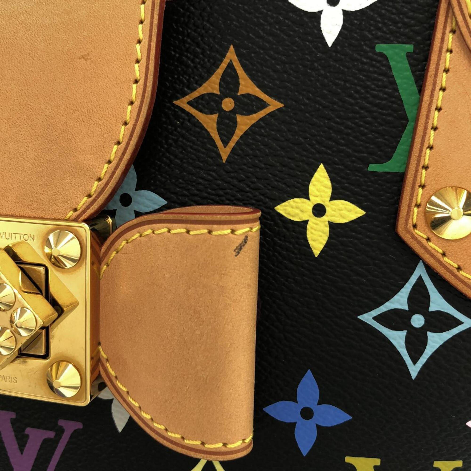 Louis Vuitton Black Multi-Color Coated Canvas Handbag (Pre-Owned)