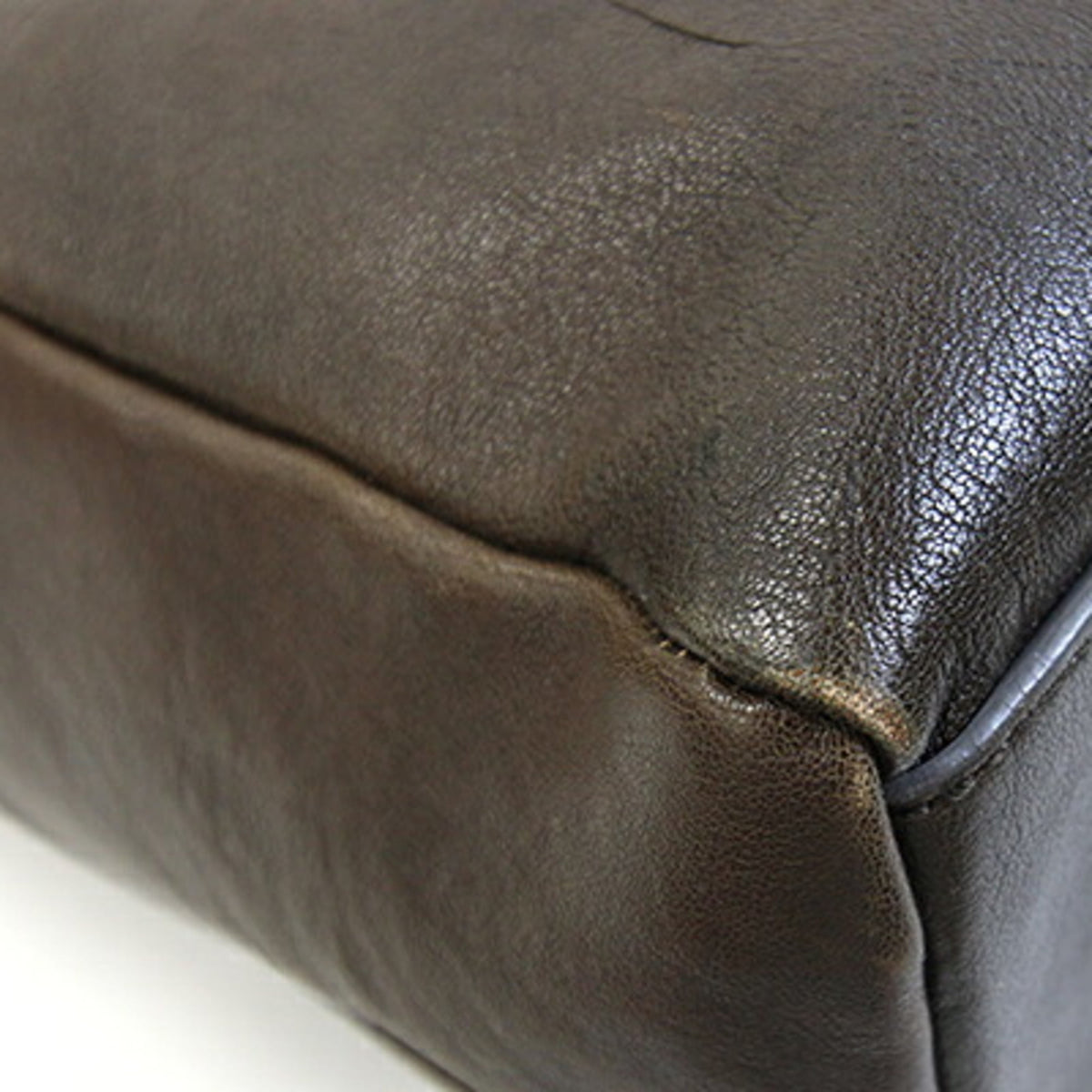 Dolce & Gabbana Dark Brown Leather Shoulder Bag (Pre-Owned)