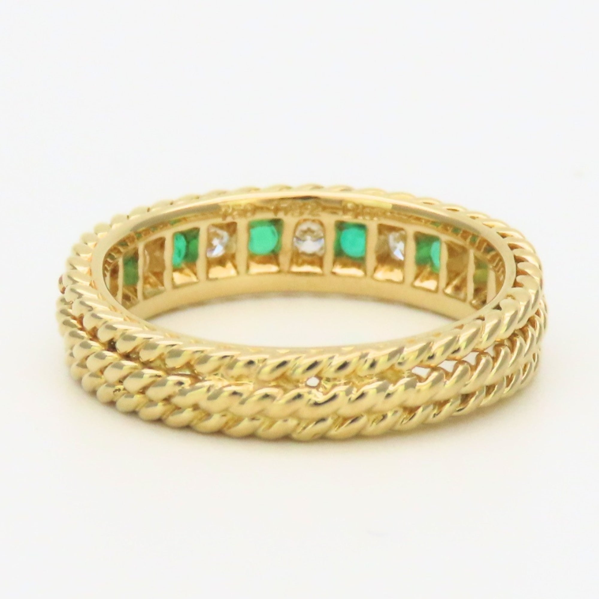 Christian Dior Green Yellow Gold Yellow Gold (18K) Band Ring (Pre-Owned)
