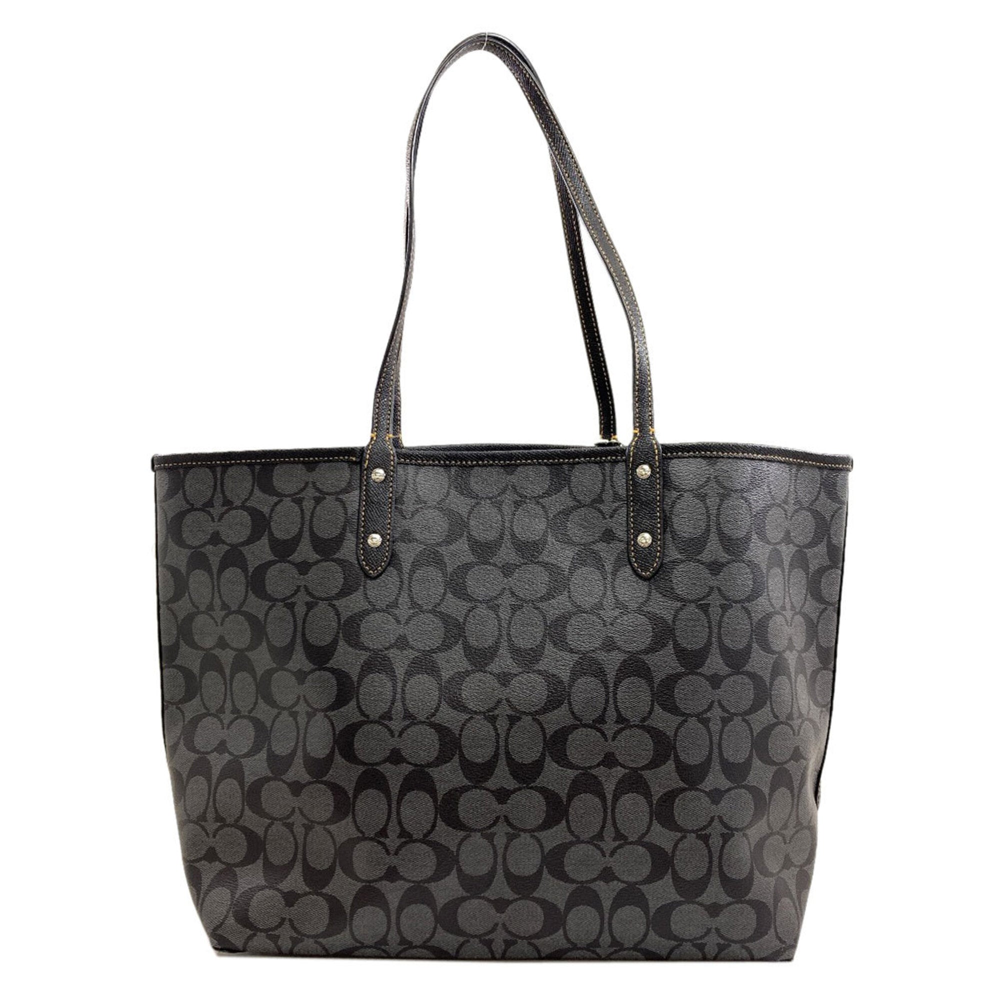 Coach Black Pvc Tote Bag (Pre-Owned)