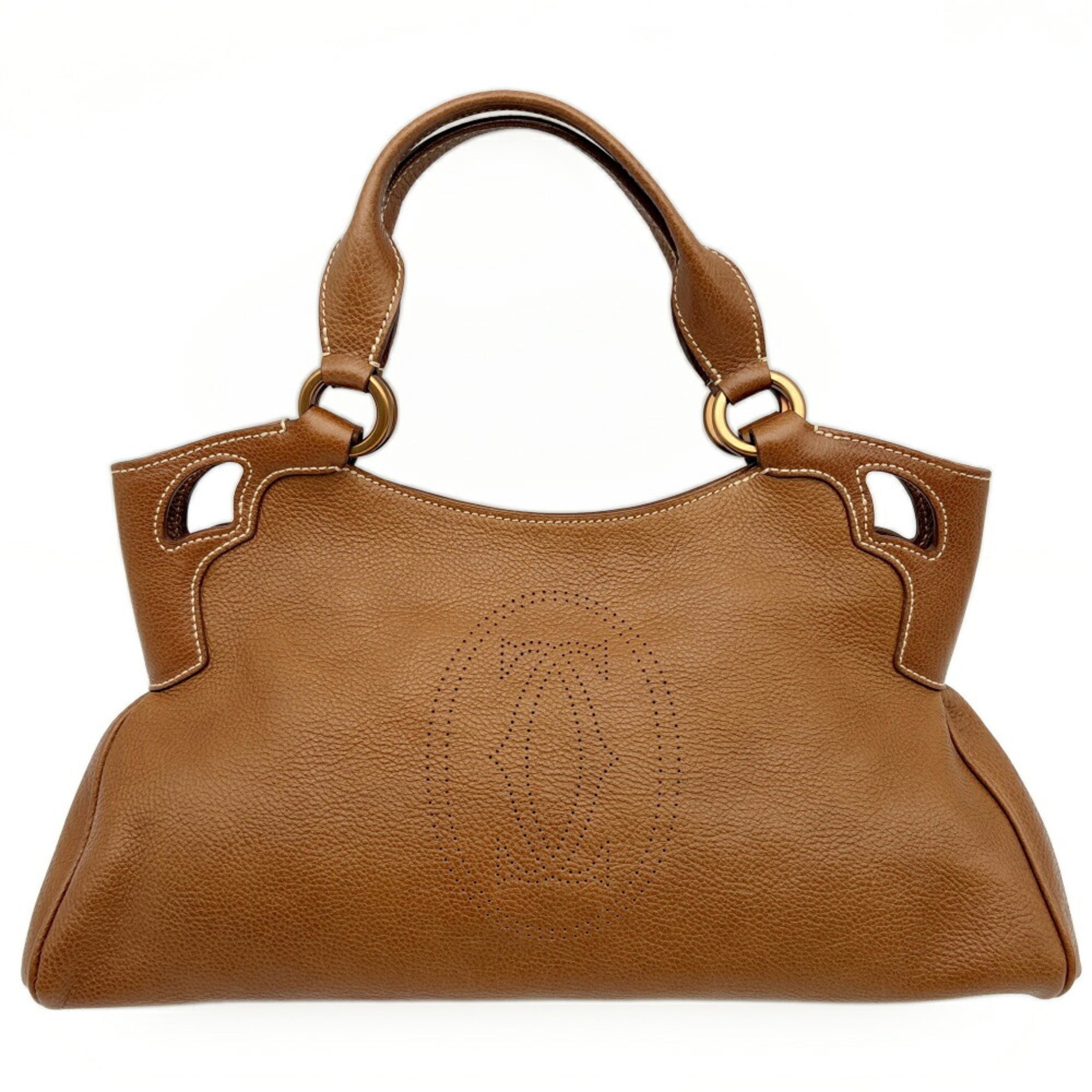 Cartier Brown Leather Tote Bag (Pre-Owned)