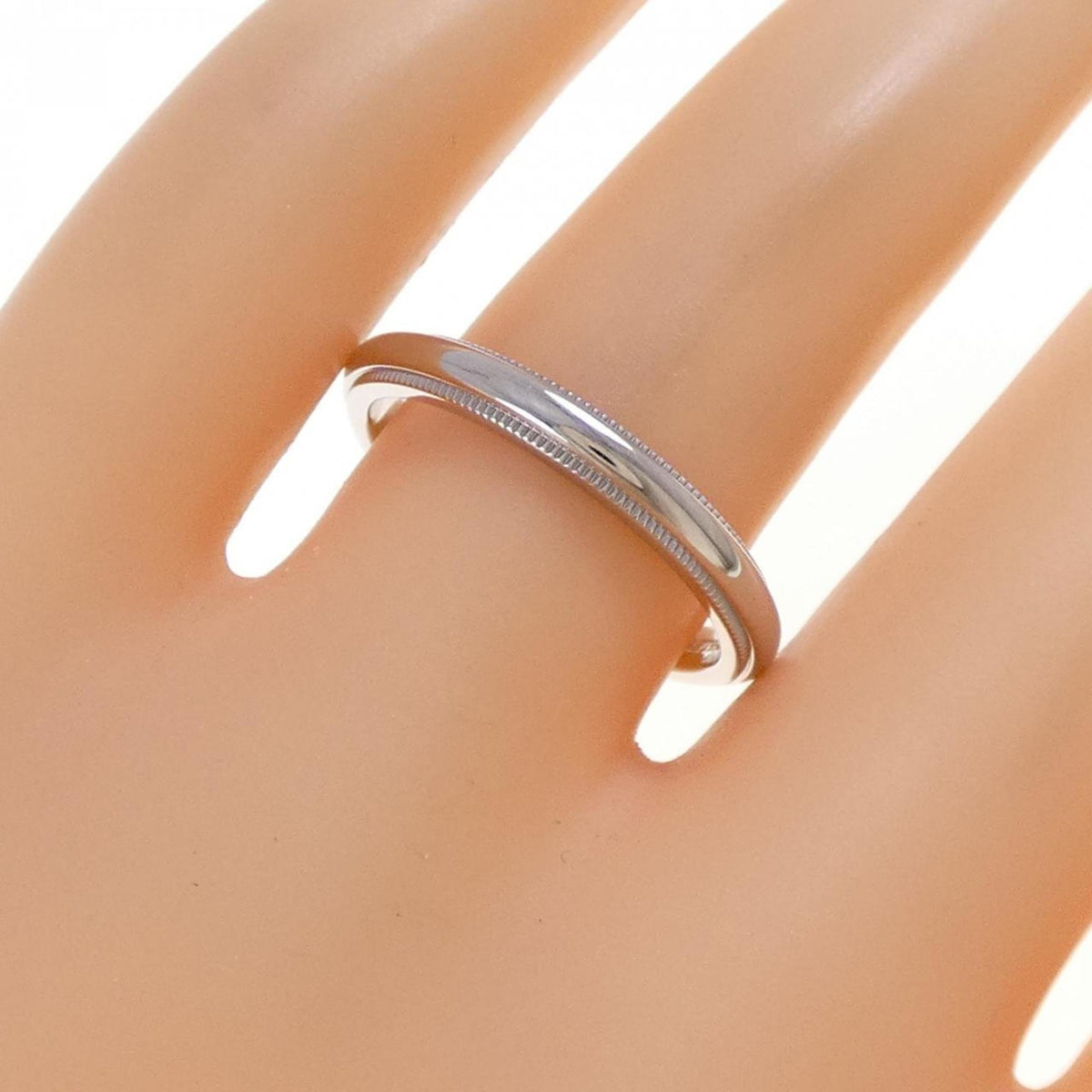 Tiffany Platinum Platinum 950 Band Ring (Pre-Owned)