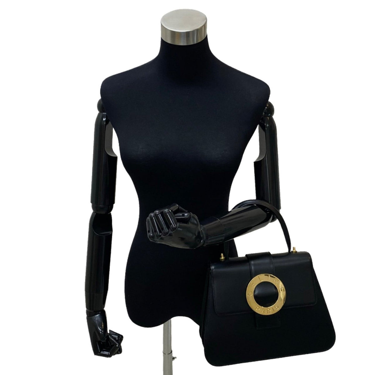 Celine Black Leather Handbag Shoulder Bag (Pre-Owned)