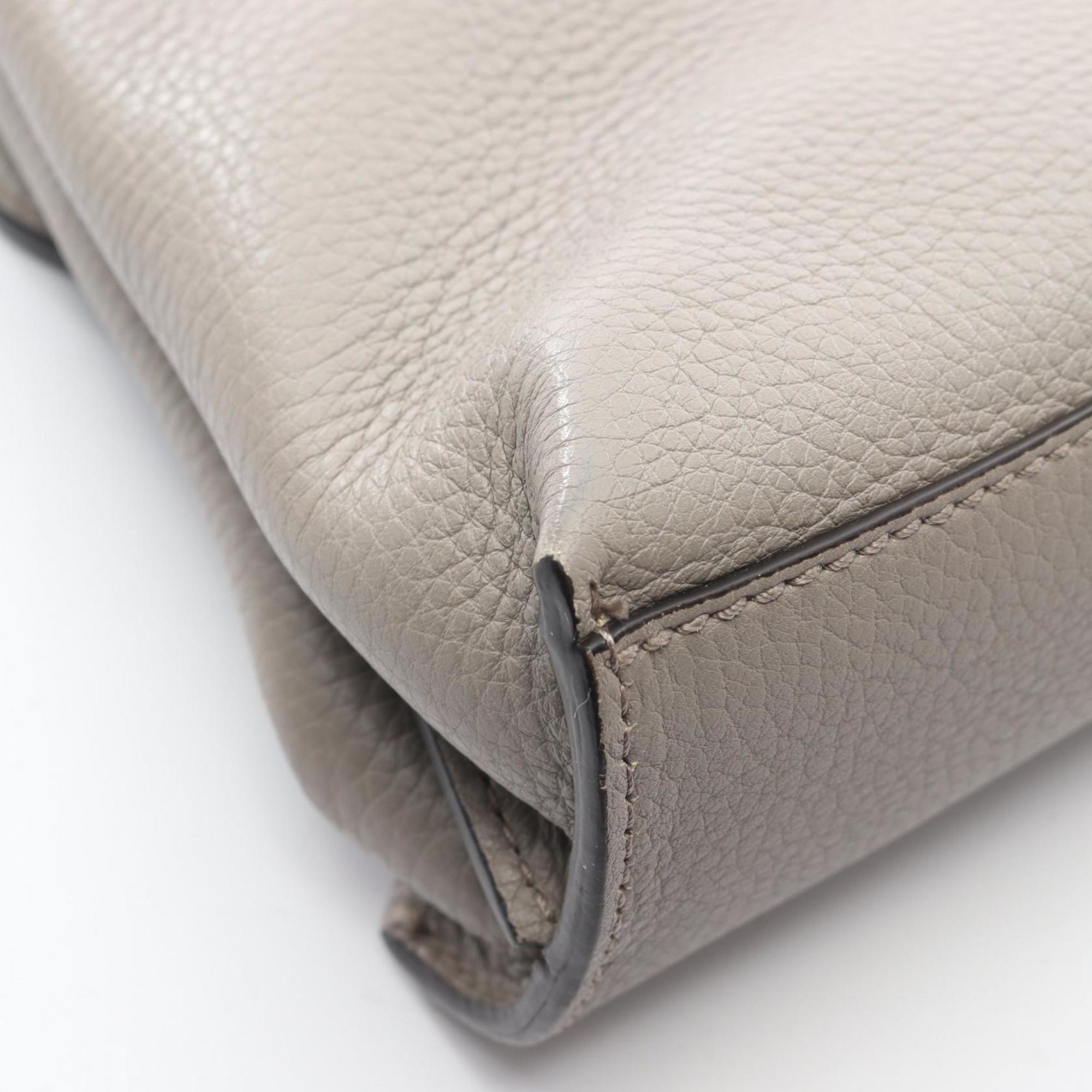 Gucci Gray Leather Handbag (Pre-Owned)