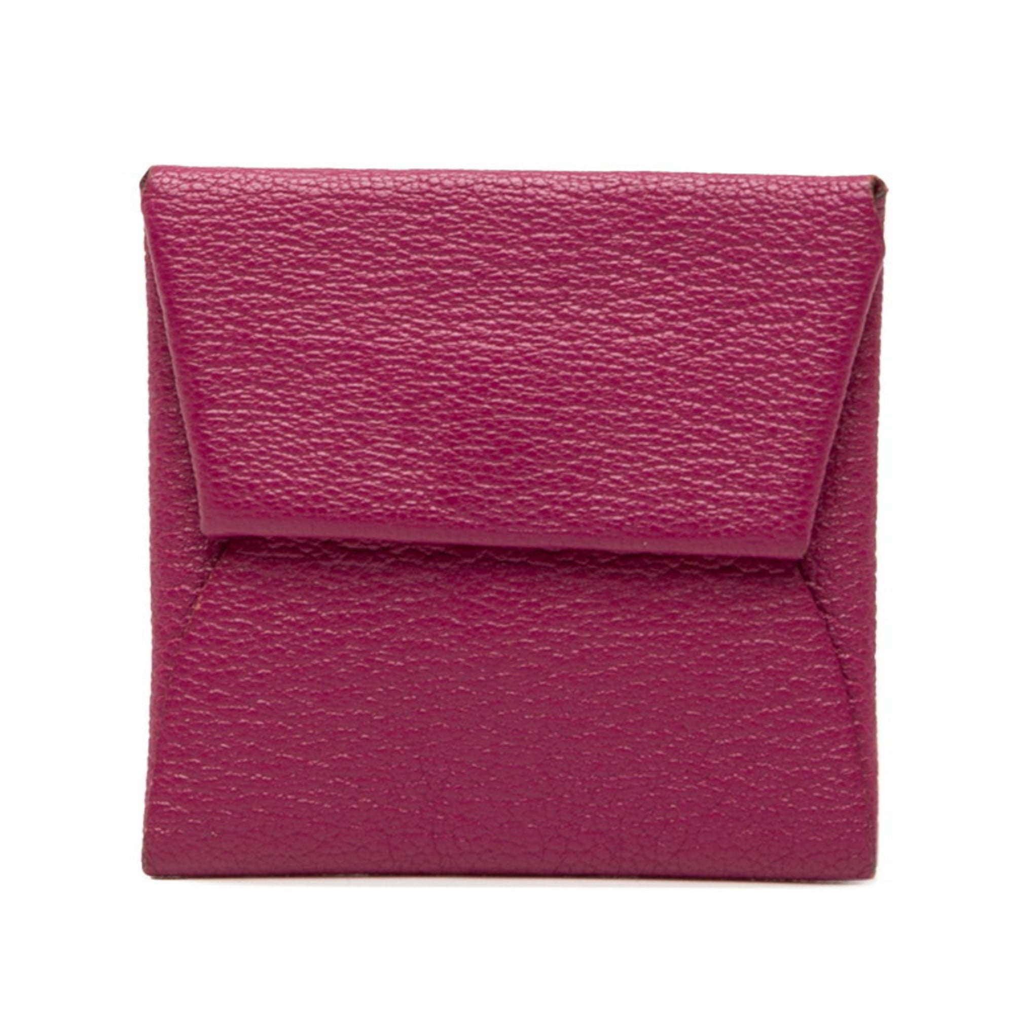 Hermes Rose Purple Chevre Leather Coin Purse/Coin Case (Pre-Owned)