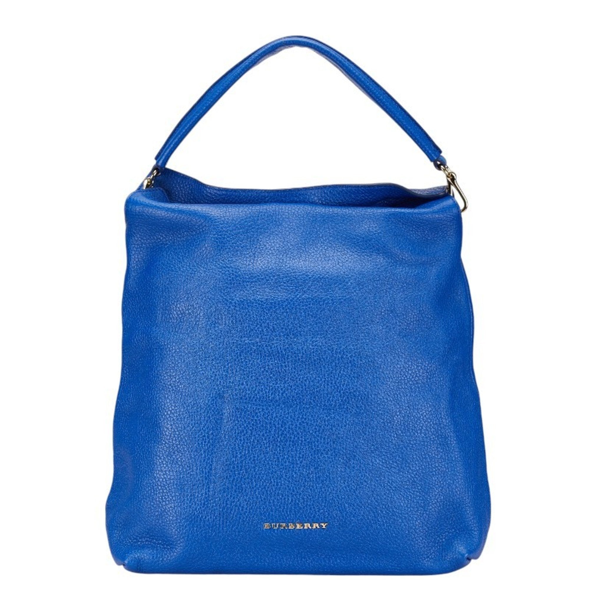 Burberry Blue Leather Handbag (Pre-Owned)