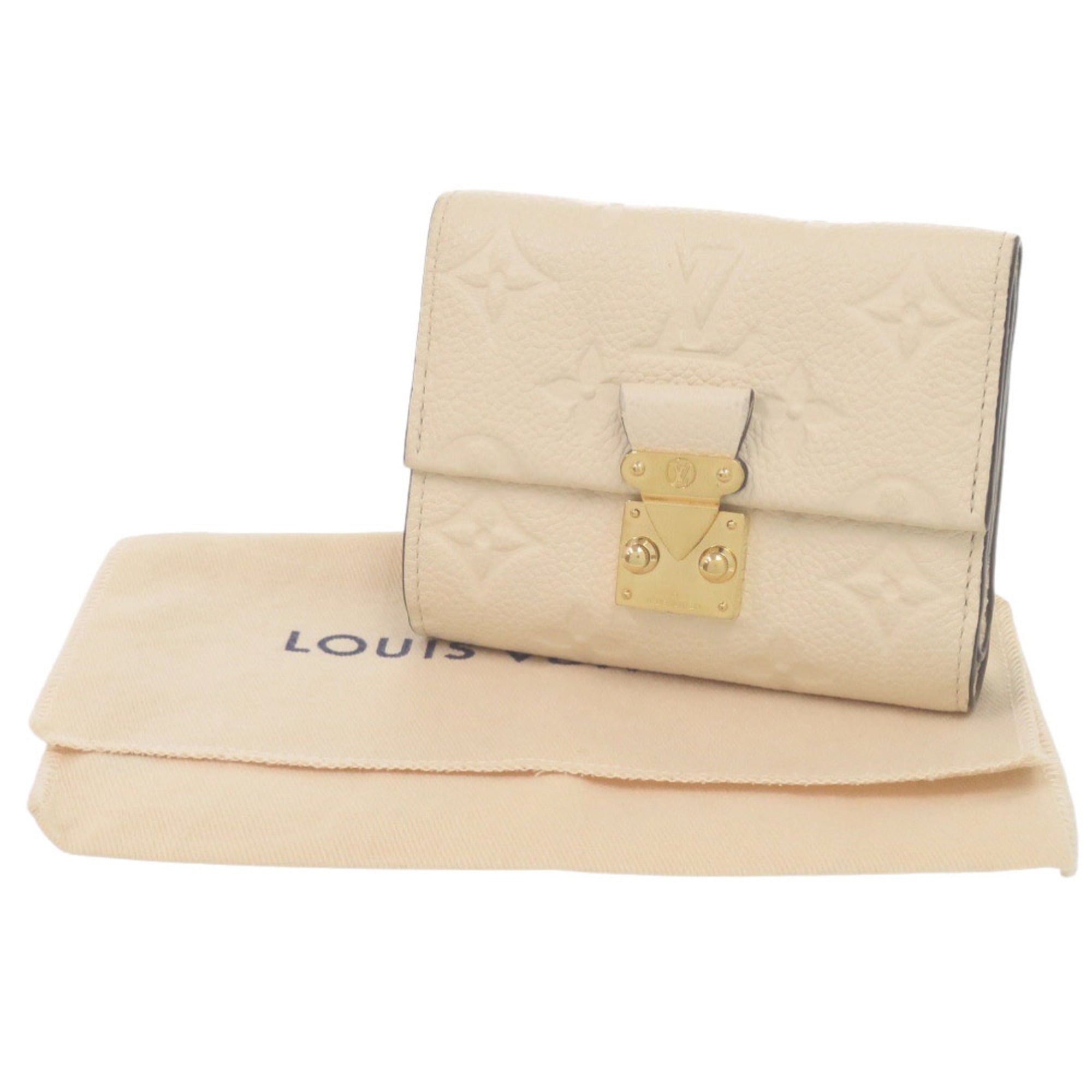 Louis Vuitton Monogram Empreinte Gold Monogram White Monogram Empreinte Wallet (Tri-Fold) (Pre-Owned)