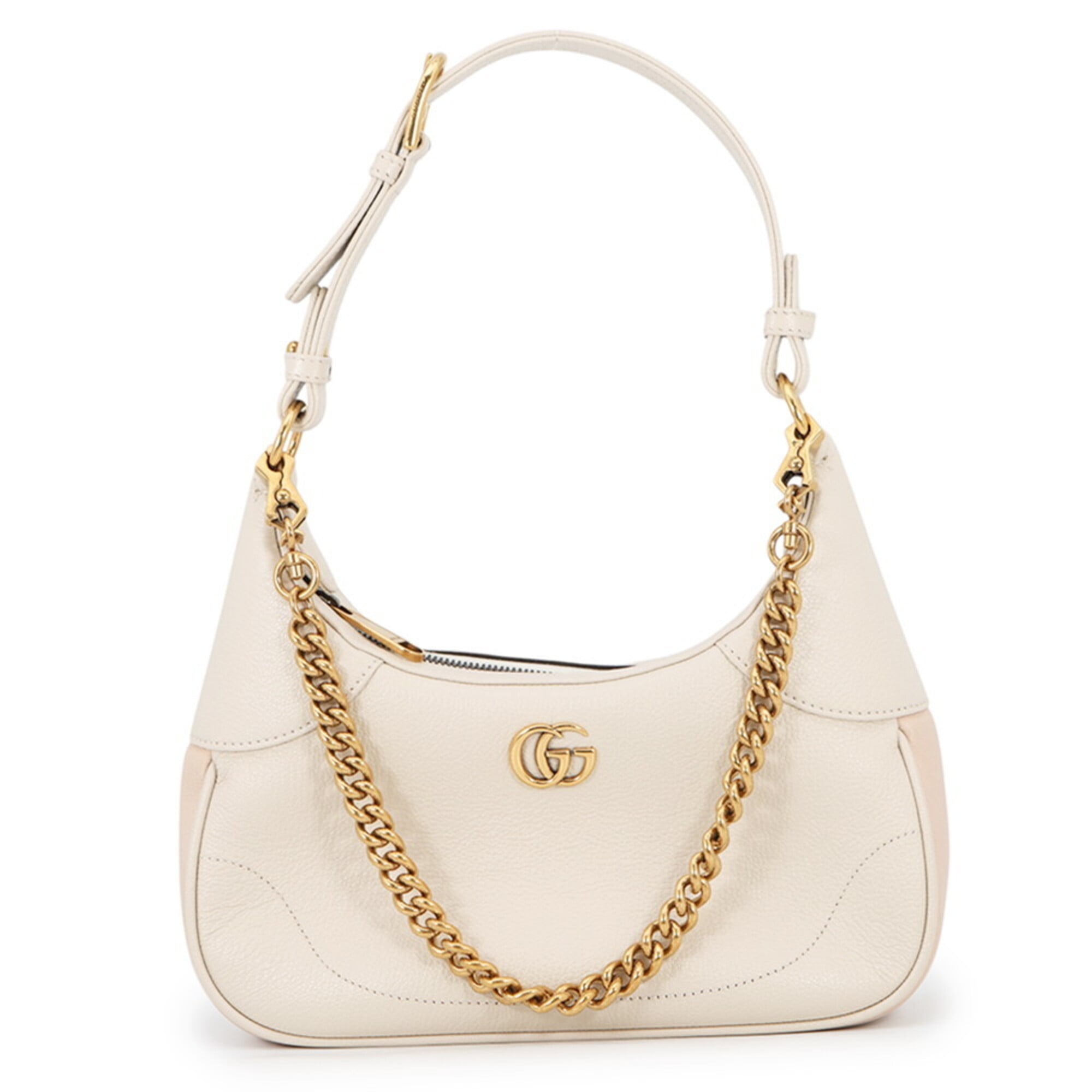 Gucci White Leather Handbag Shoulder Bag (Pre-Owned)