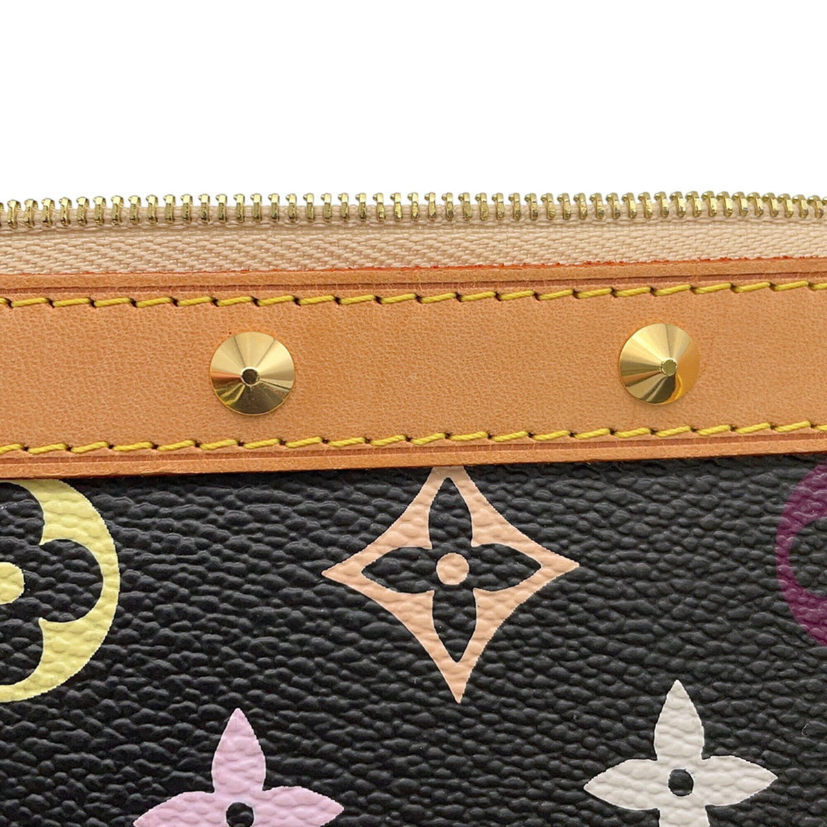 Louis Vuitton Monogram Multicolore Beige Black Noir Monogram Multicolore Handbag Pochette (Pre-Owned)