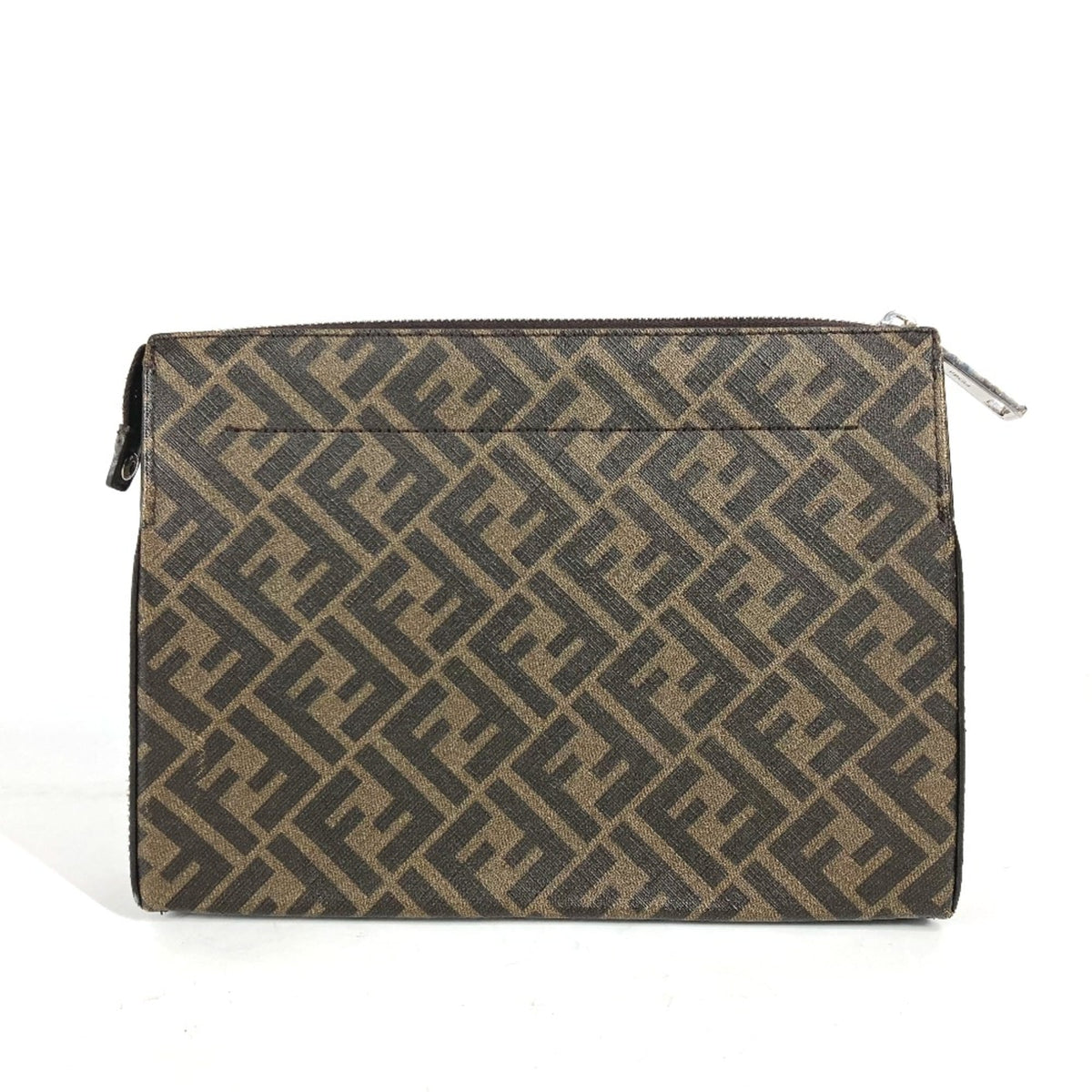 Fendi Brown Leather Clutch Bag (Pre-Owned)