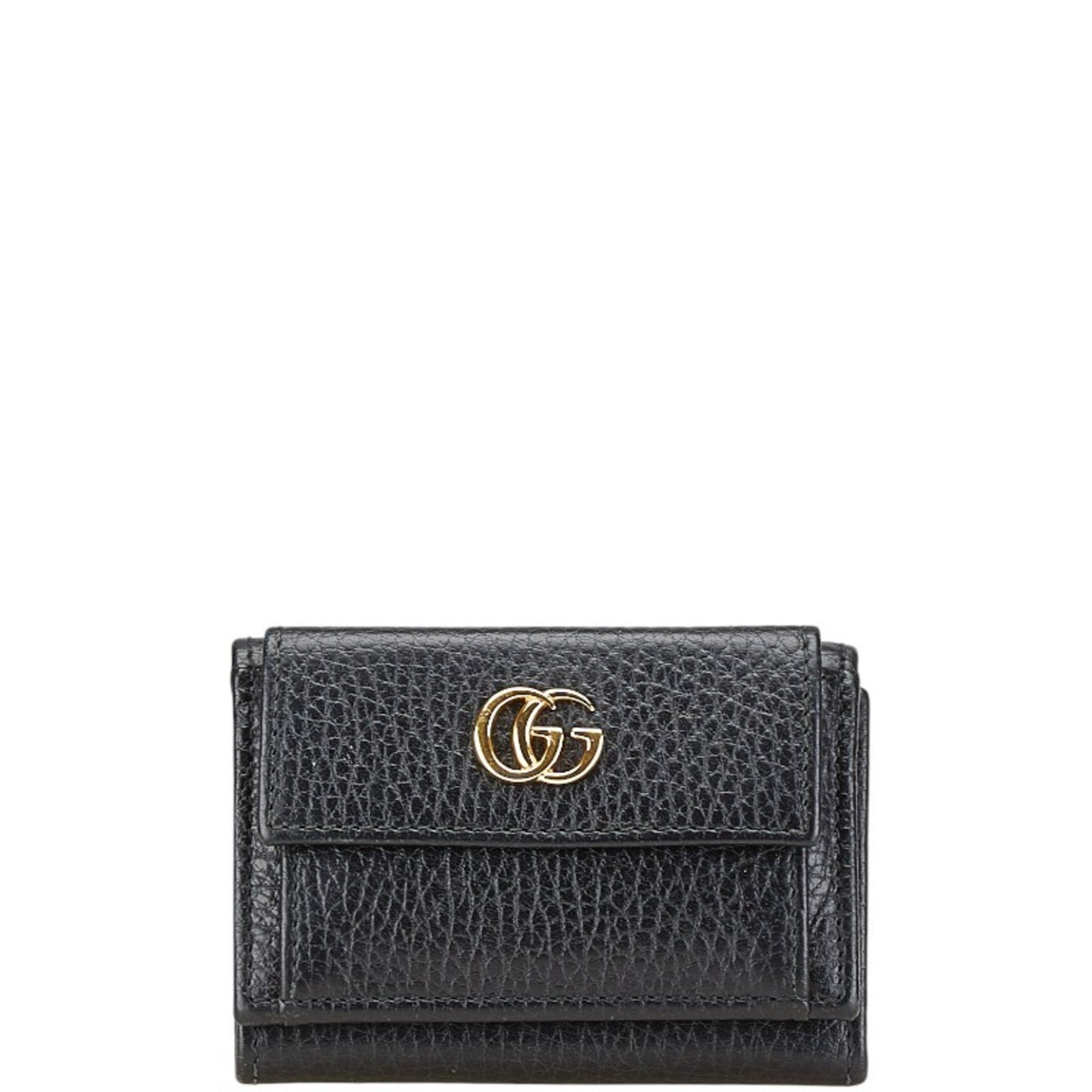 Gucci Black Leather Wallet (Tri-Fold) (Pre-Owned)