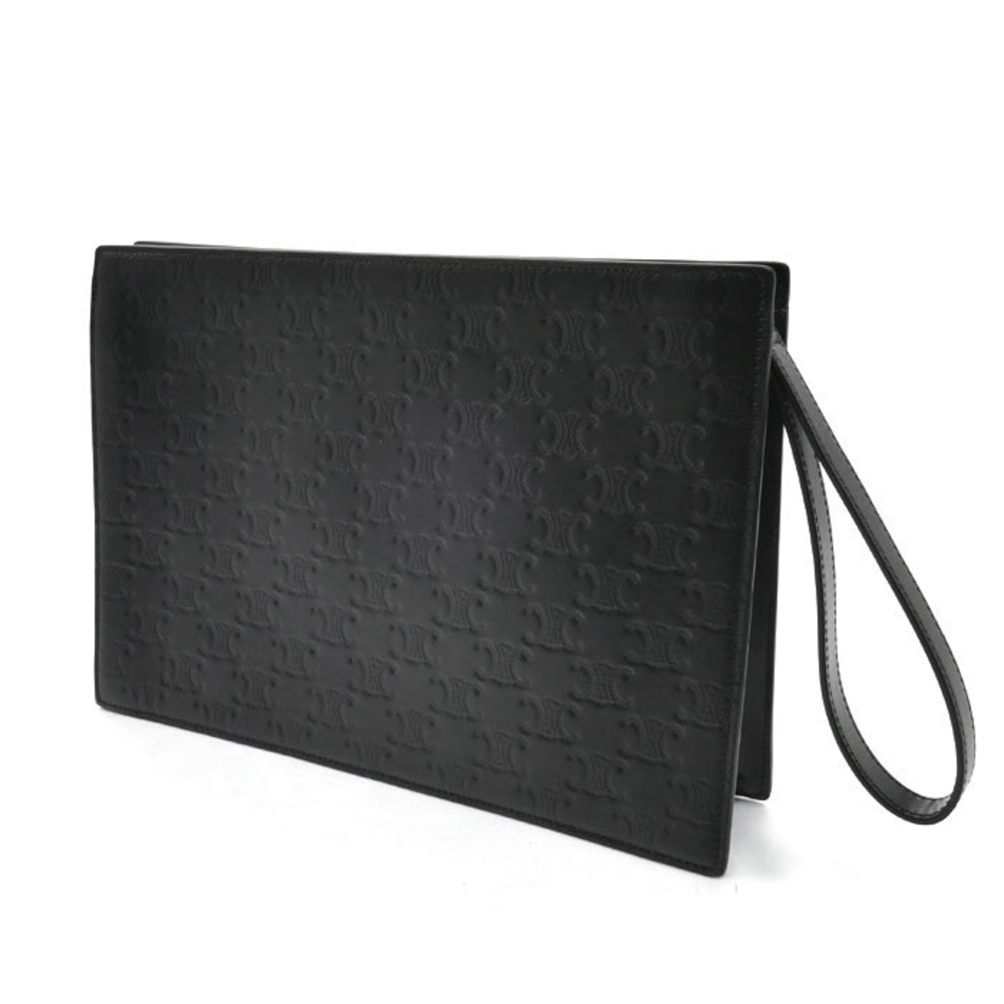 Celine Black Leather Clutch Bag (Pre-Owned)