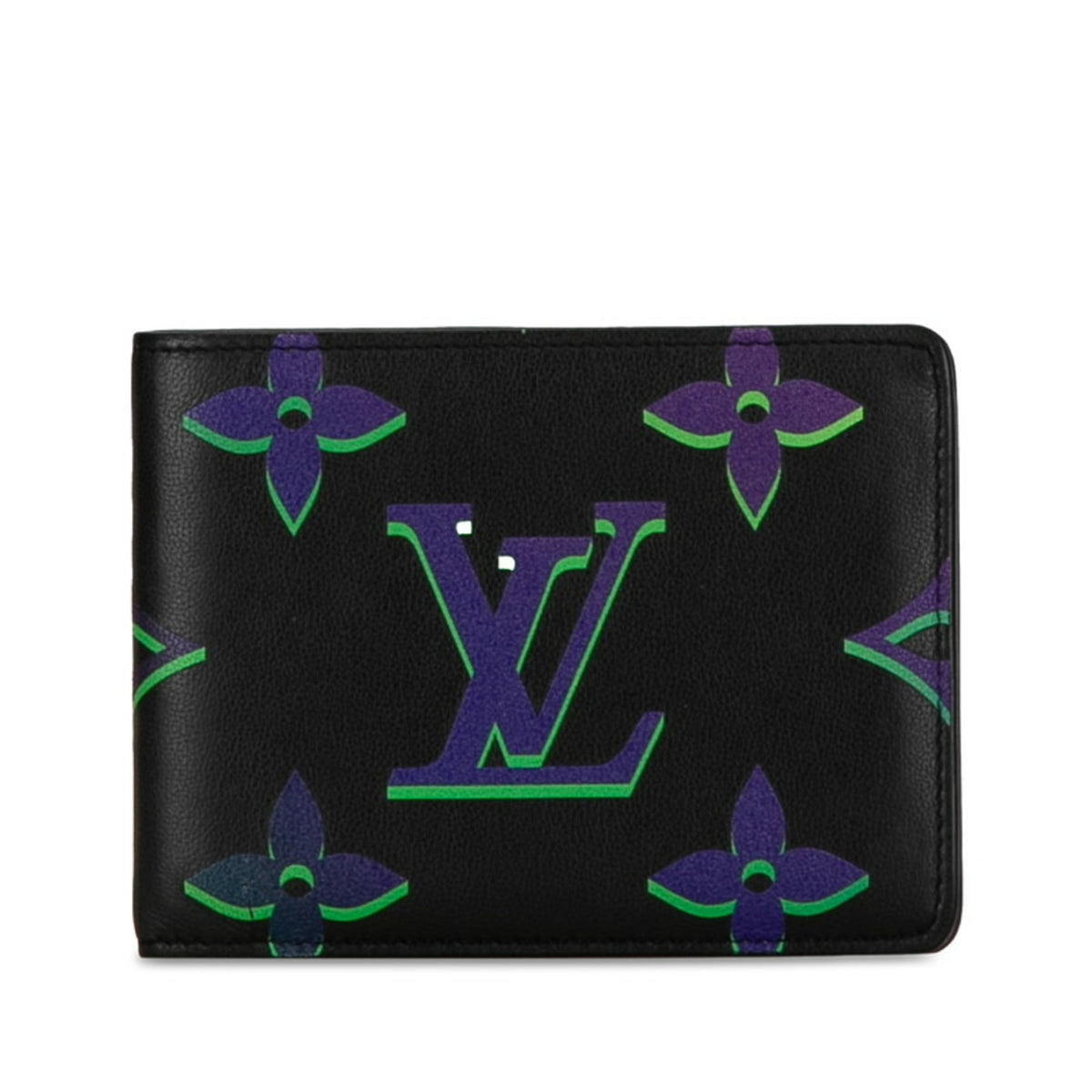 Louis Vuitton Black Noir Leather Bill Wallet (Bi-Fold) (Pre-Owned)