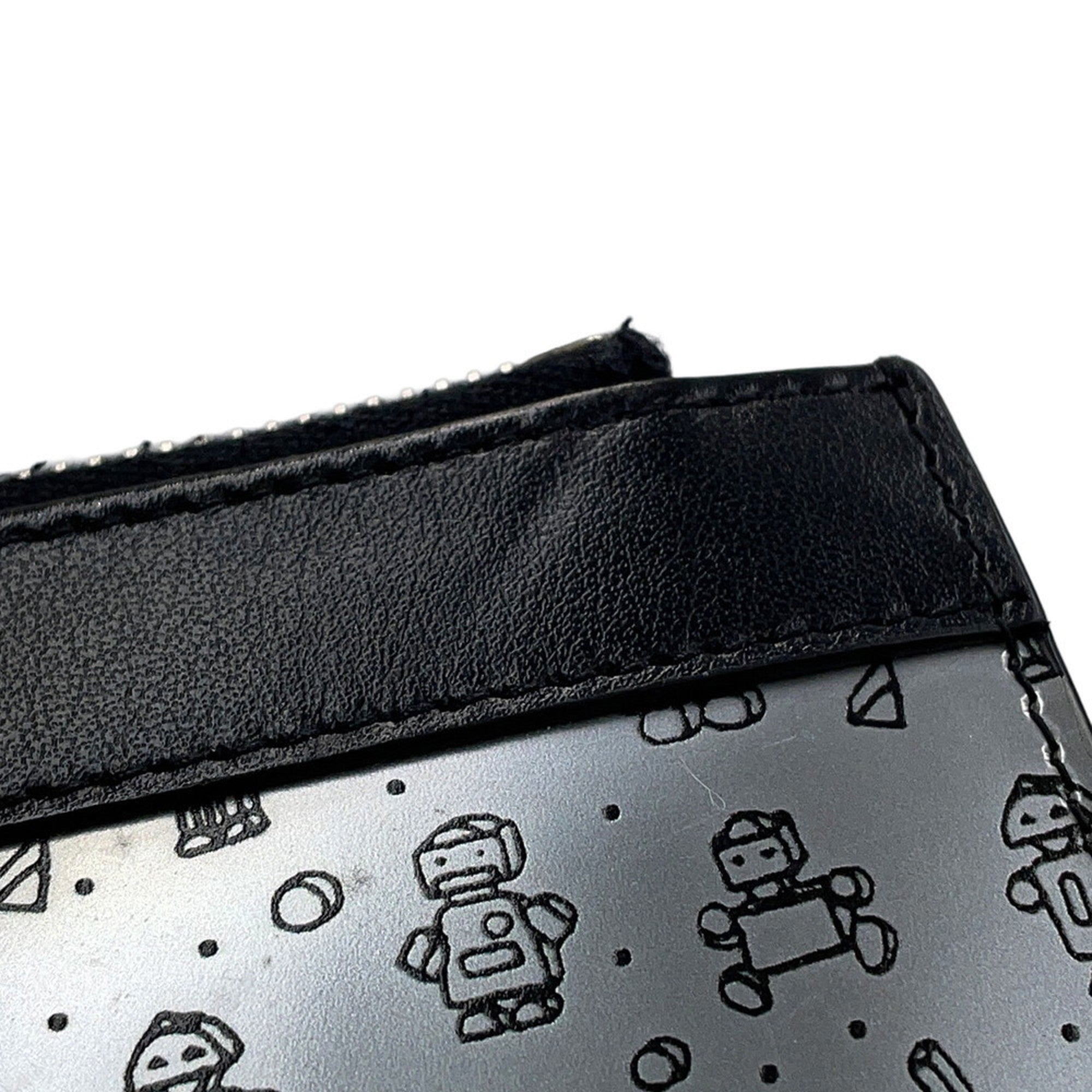 Yves Saint Laurent Black Leather Clutch Bag Handbag (Pre-Owned)