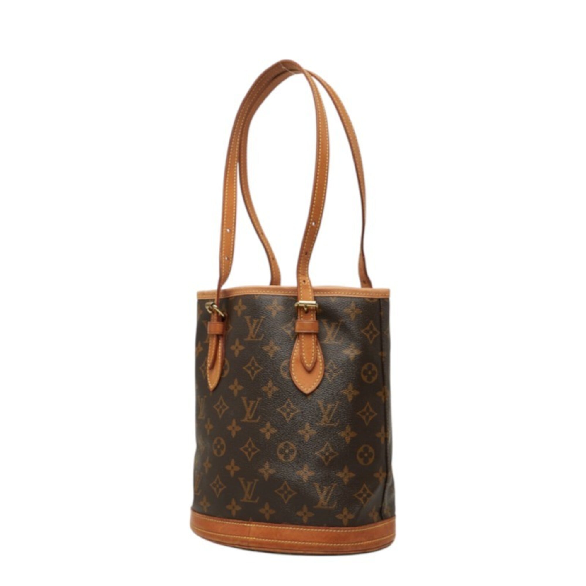 Louis Vuitton Brown Pvc Leather Pouch Shoulder Bag Tote Bag (Pre-Owned)