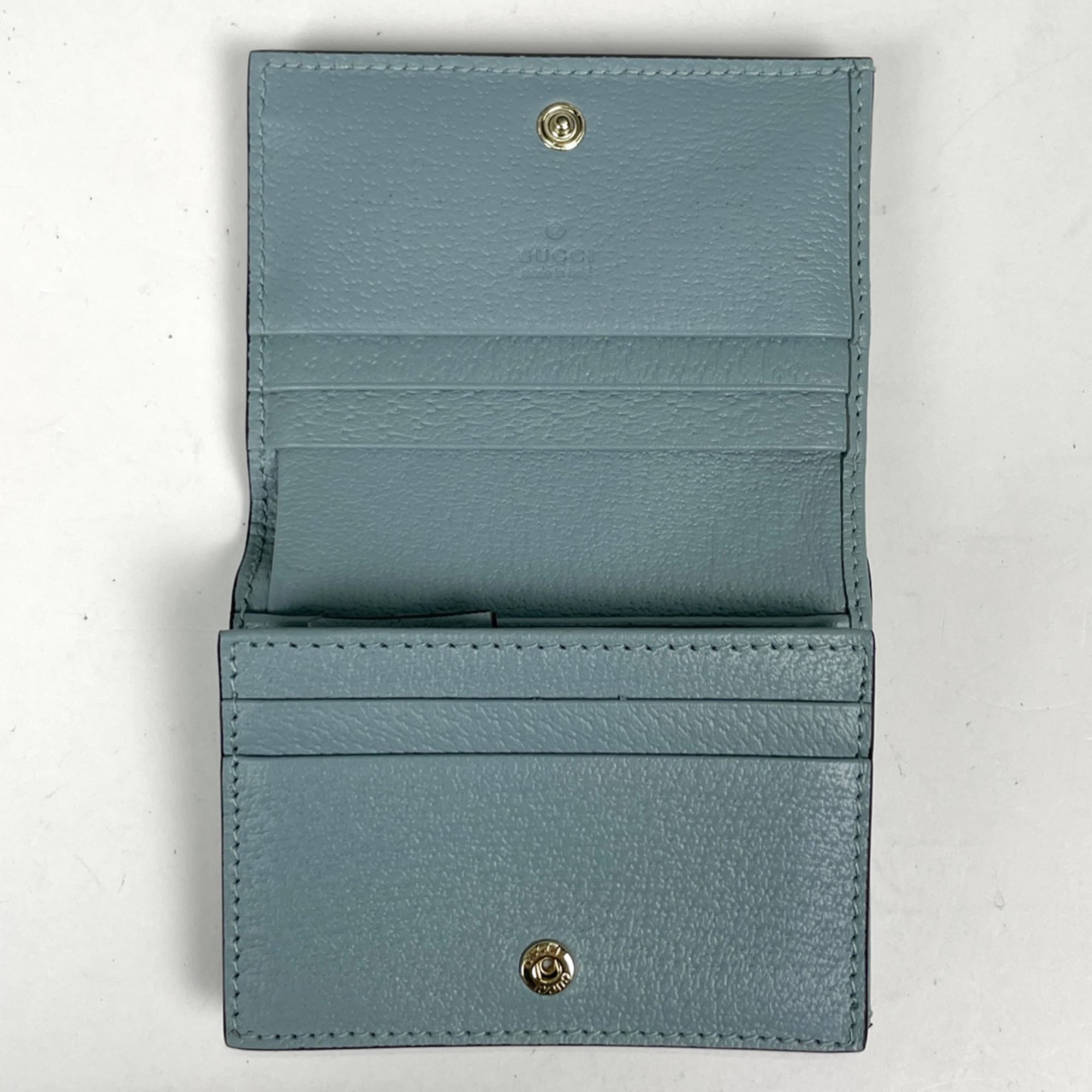 Gucci Ophidia Light Blue Coated Canvas Leather Wallet (Bi-Fold) (Pre-Owned)