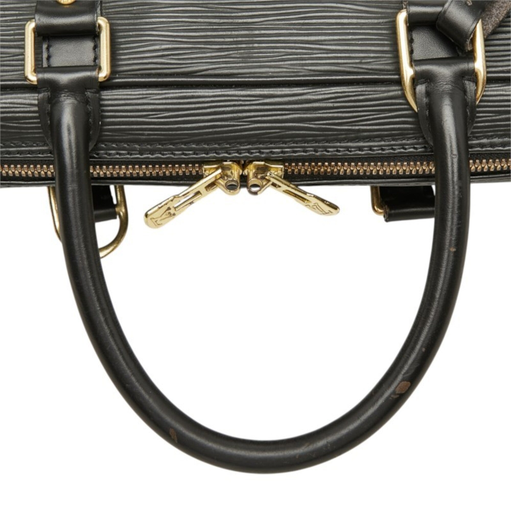 Louis Vuitton Black Noir Leather Briefcase Handbag (Pre-Owned)