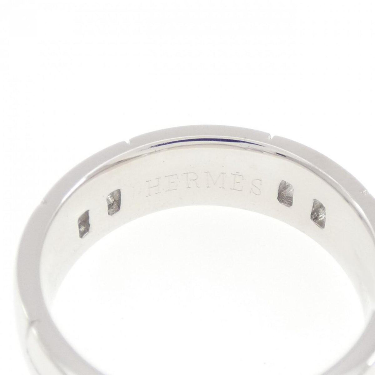 Hermes White Gold (18K) Band Ring (Pre-Owned)