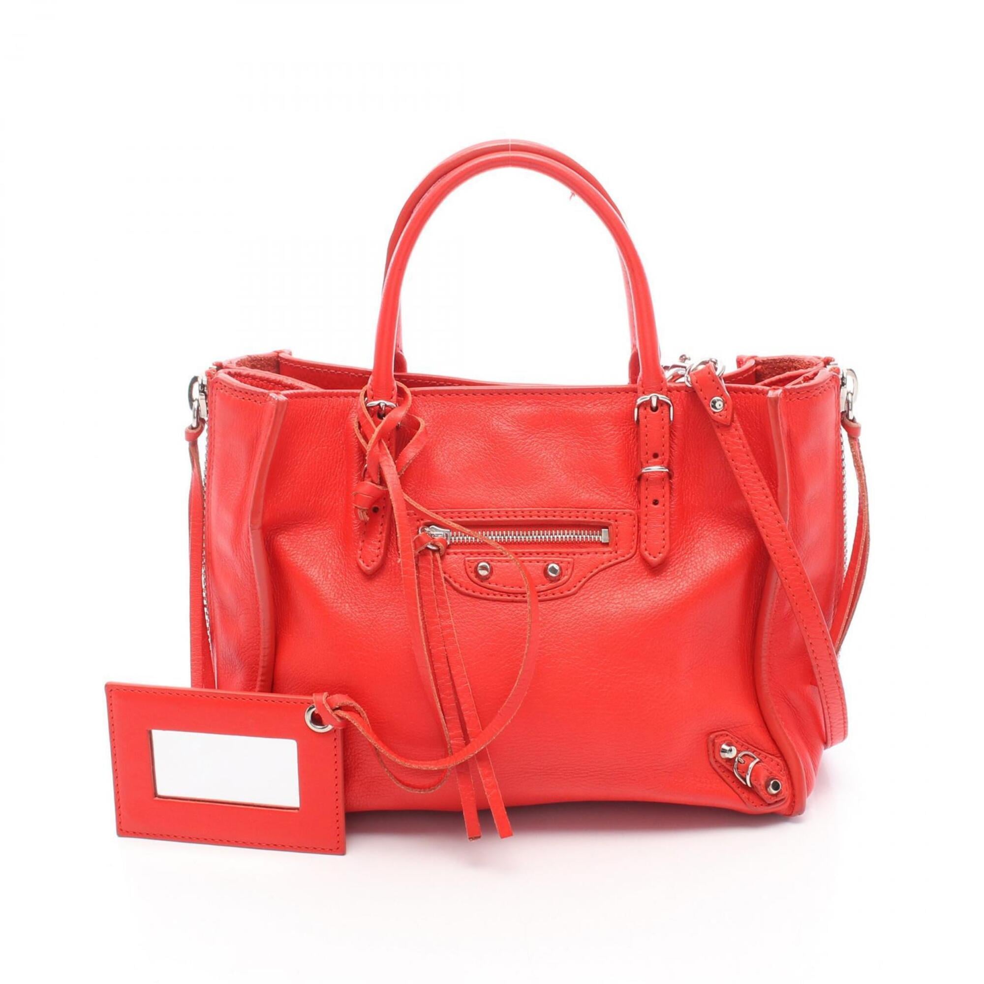 Balenciaga Red Color Leather Handbag (Pre-Owned)