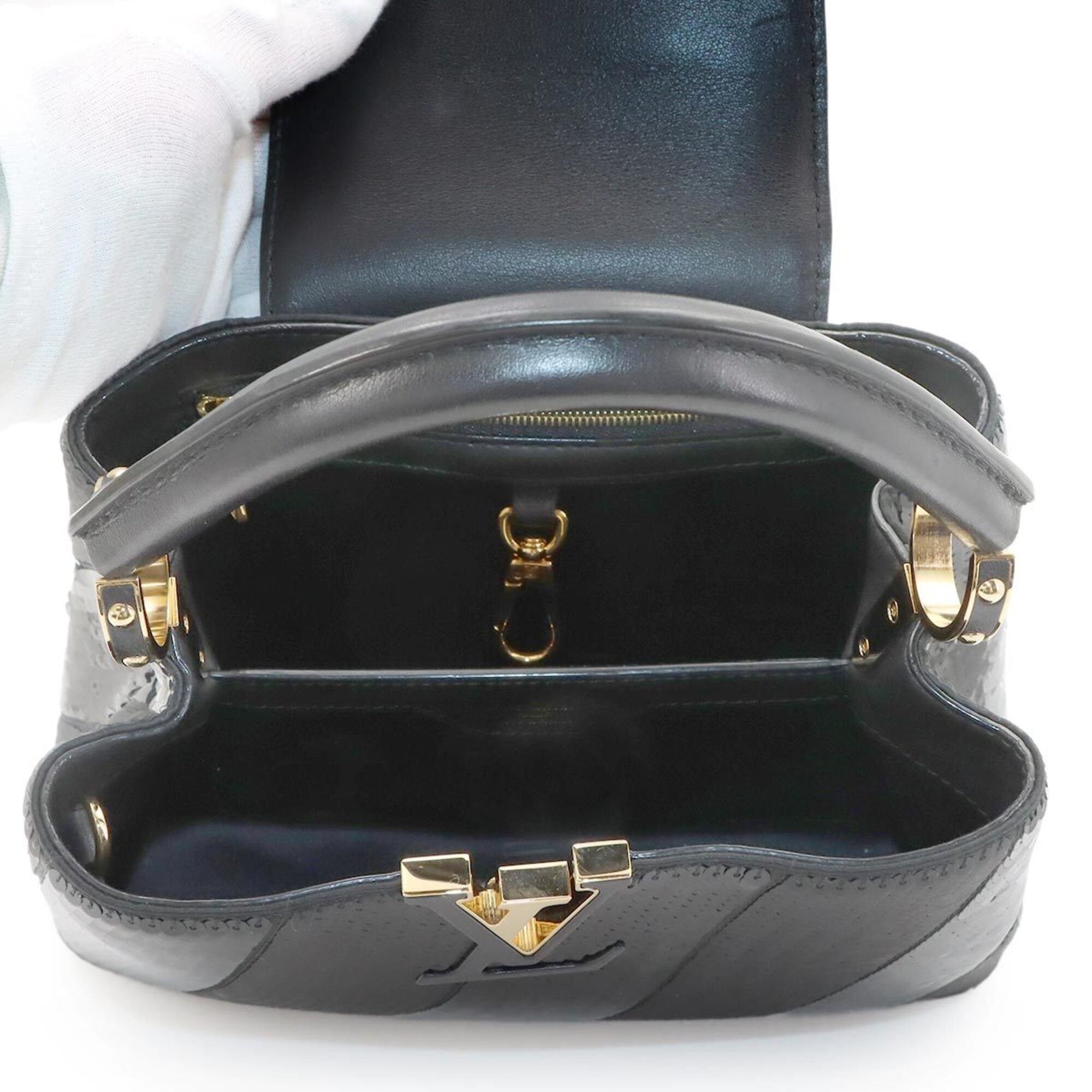 Louis Vuitton Black Spangles Leather Handbag (Pre-Owned)