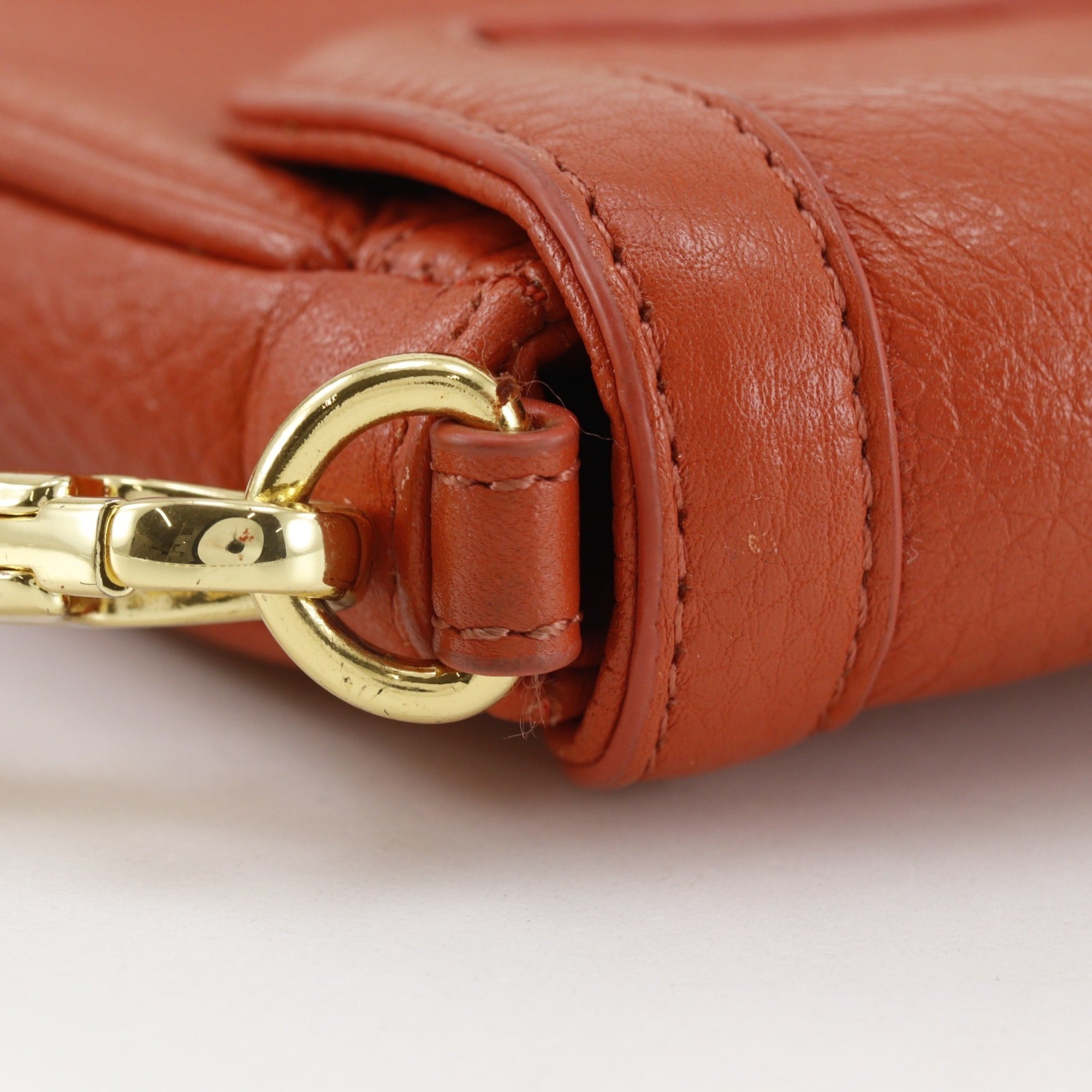 Tory Burch Orange Leather Shoulder Bag (Pre-Owned)
