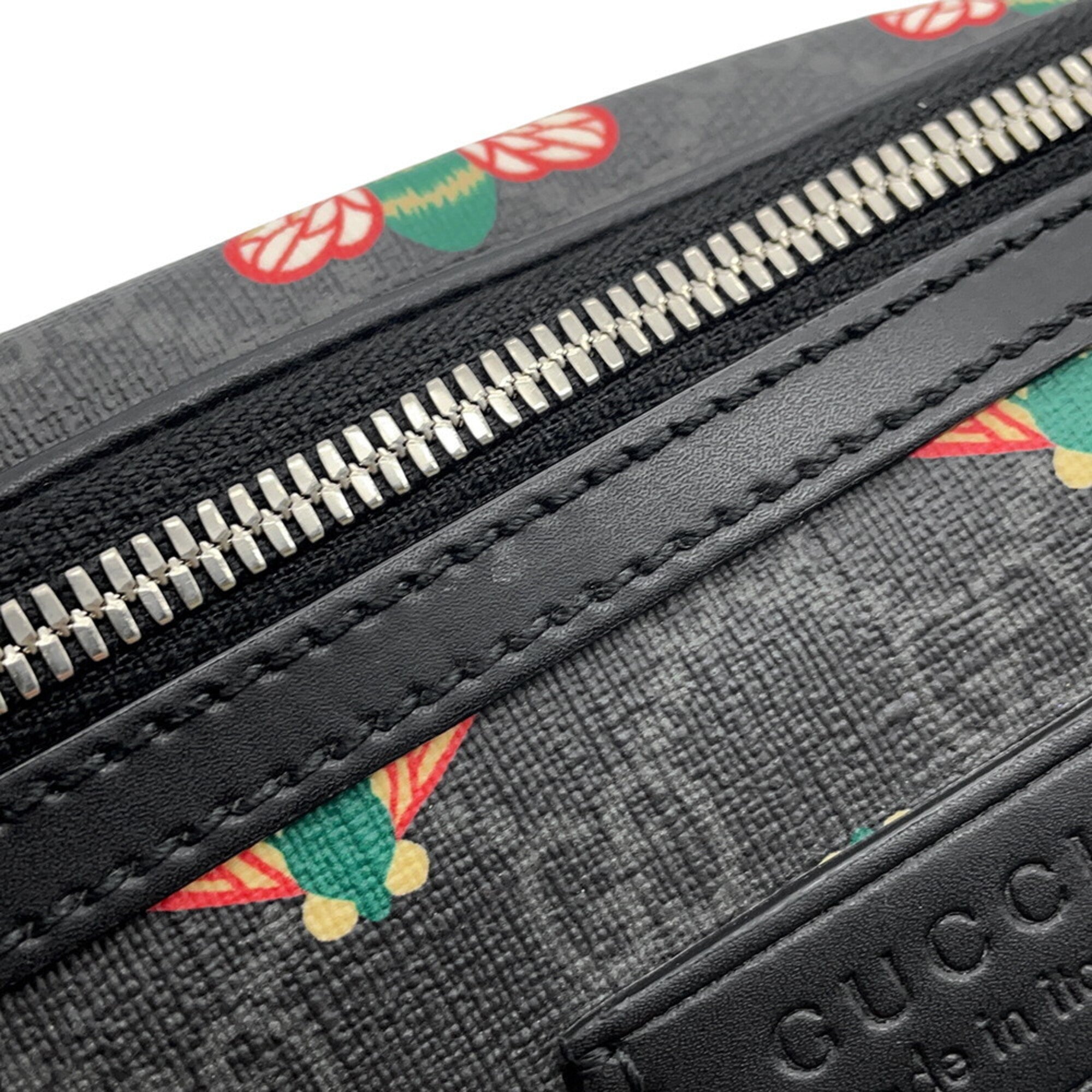Gucci Black Gg Supreme Leather Sling Bag (Pre-Owned)