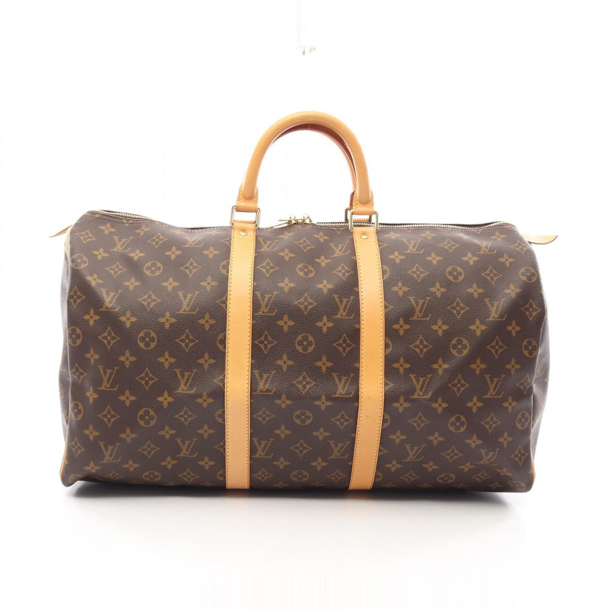 Louis Vuitton Brown Coated Canvas Leather Monogram Boston Bag Handbag (Pre-Owned)