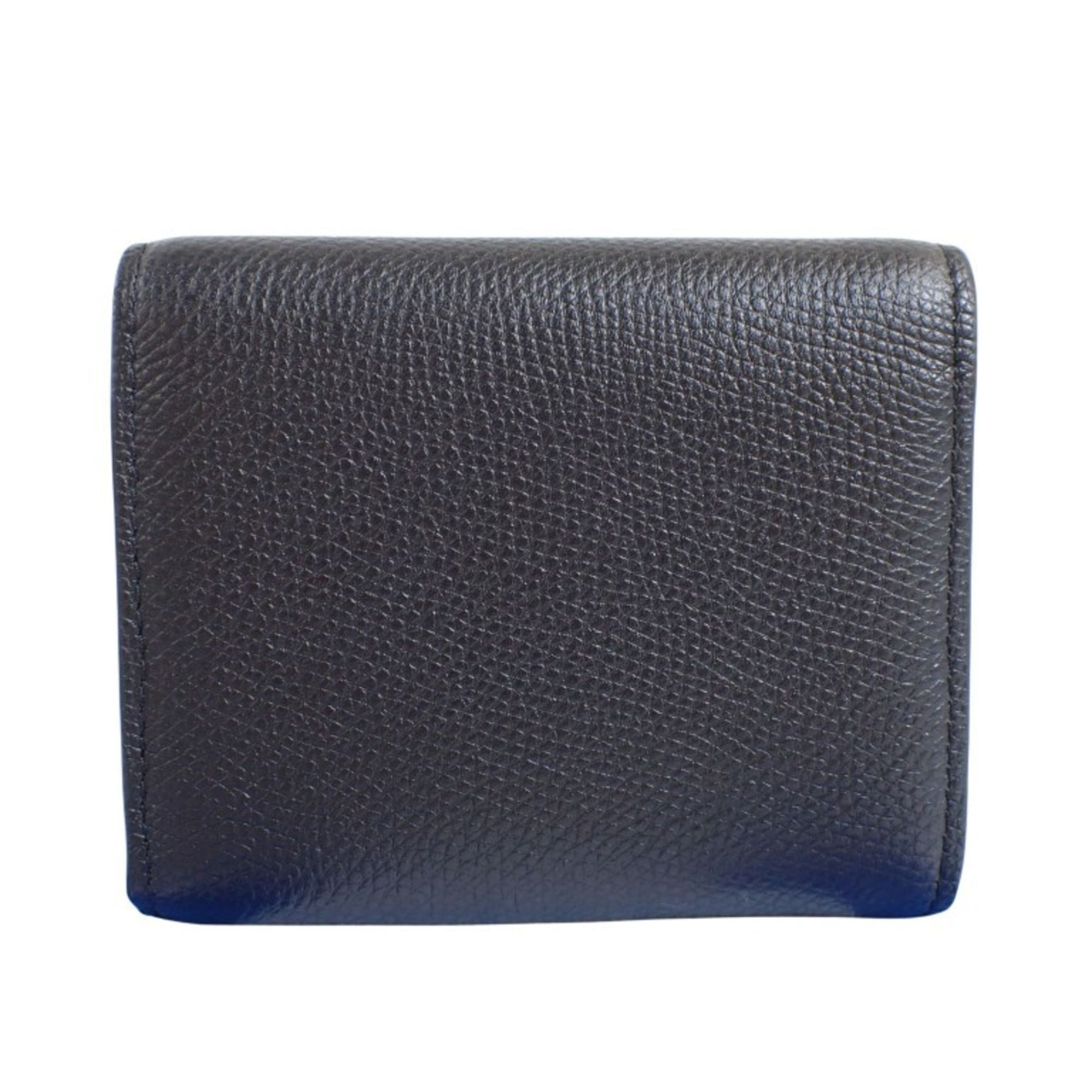 Valentino Garavani Black Leather Wallet (Tri-Fold) (Pre-Owned)