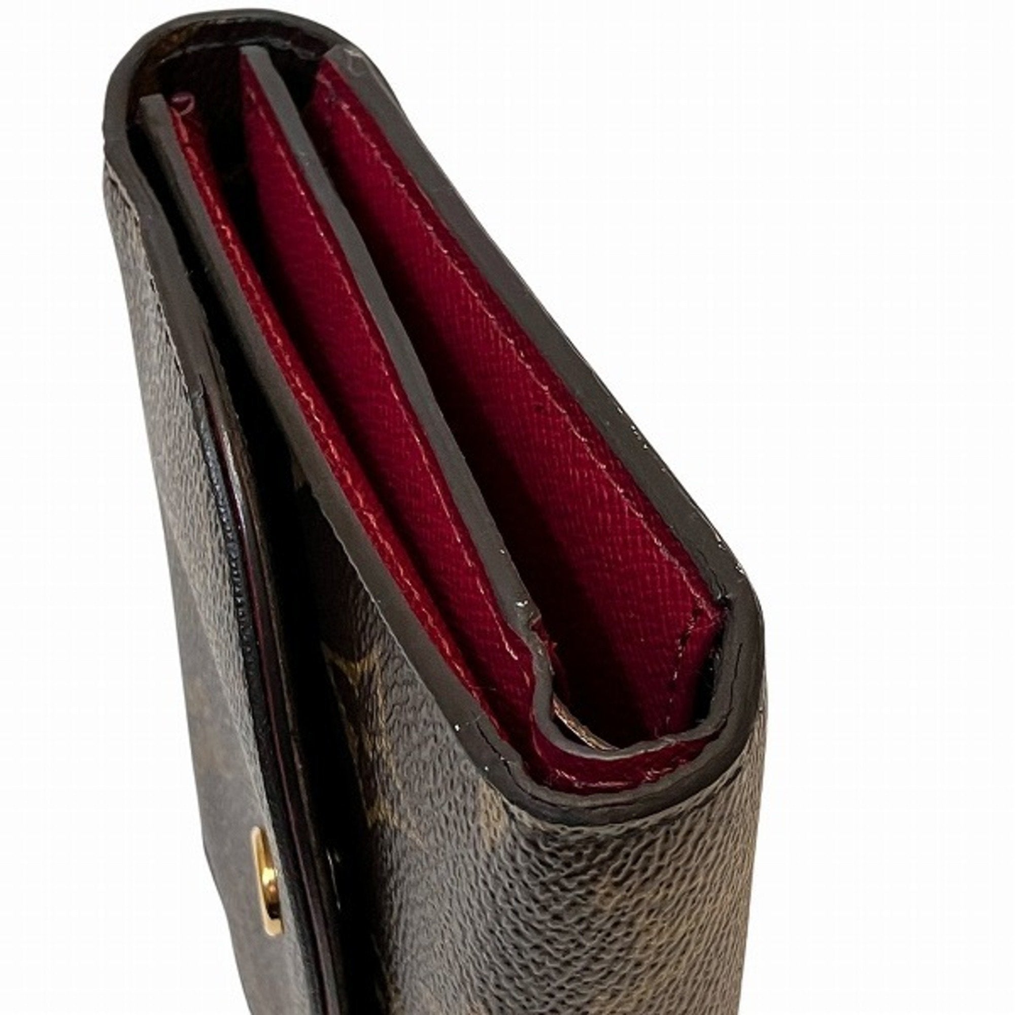 Louis Vuitton Monogram Brown Fuchsia Monogram Monogram Wallet (Tri-Fold) (Pre-Owned)