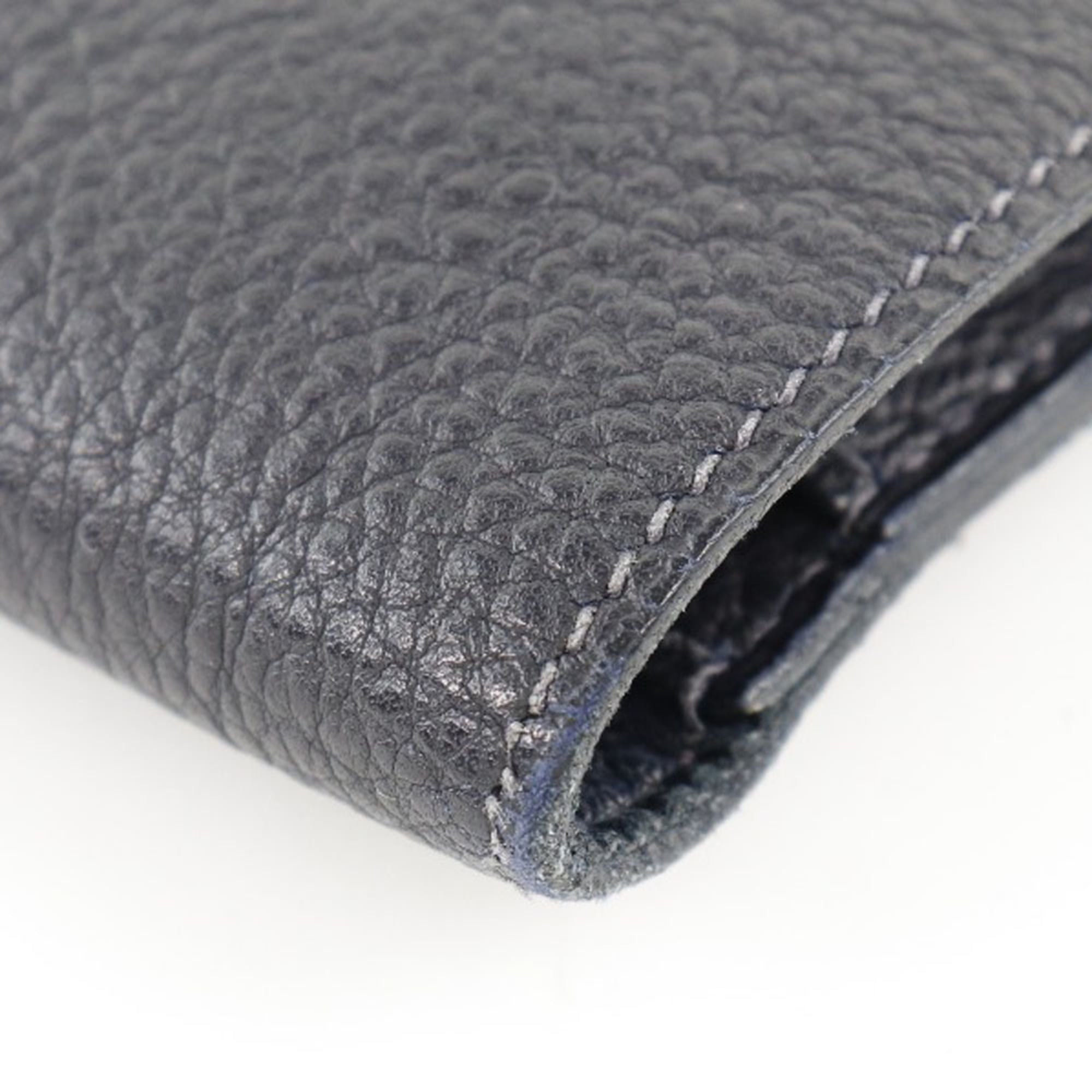 Hermes Dogon Navy Togo Leather Long Bill Wallet (Bi-Fold) (Pre-Owned)