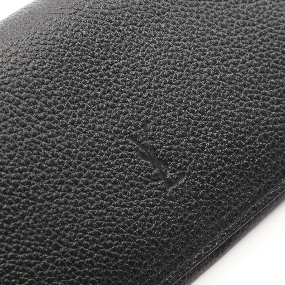 Yves Saint Laurent Black Leather Long Wallet (Bi-Fold) (Pre-Owned)