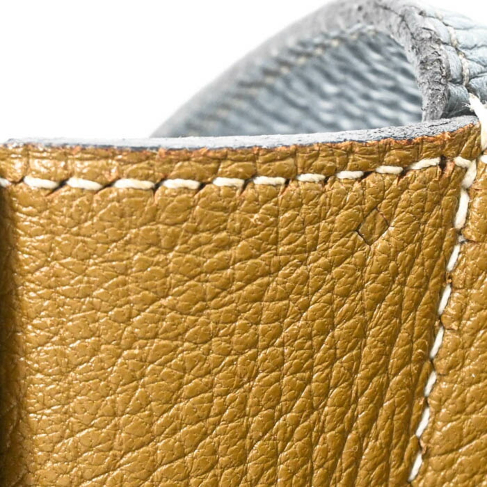 Hermes Blue Brown Taurillon Clemence Leather Leather Shoulder Bag (Pre-Owned)