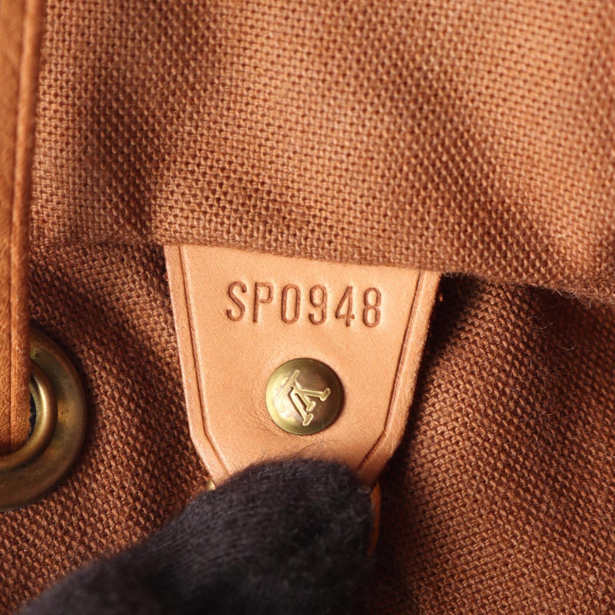 Louis Vuitton Brown Coated Canvas Leather Backpack Handbag (Pre-Owned)
