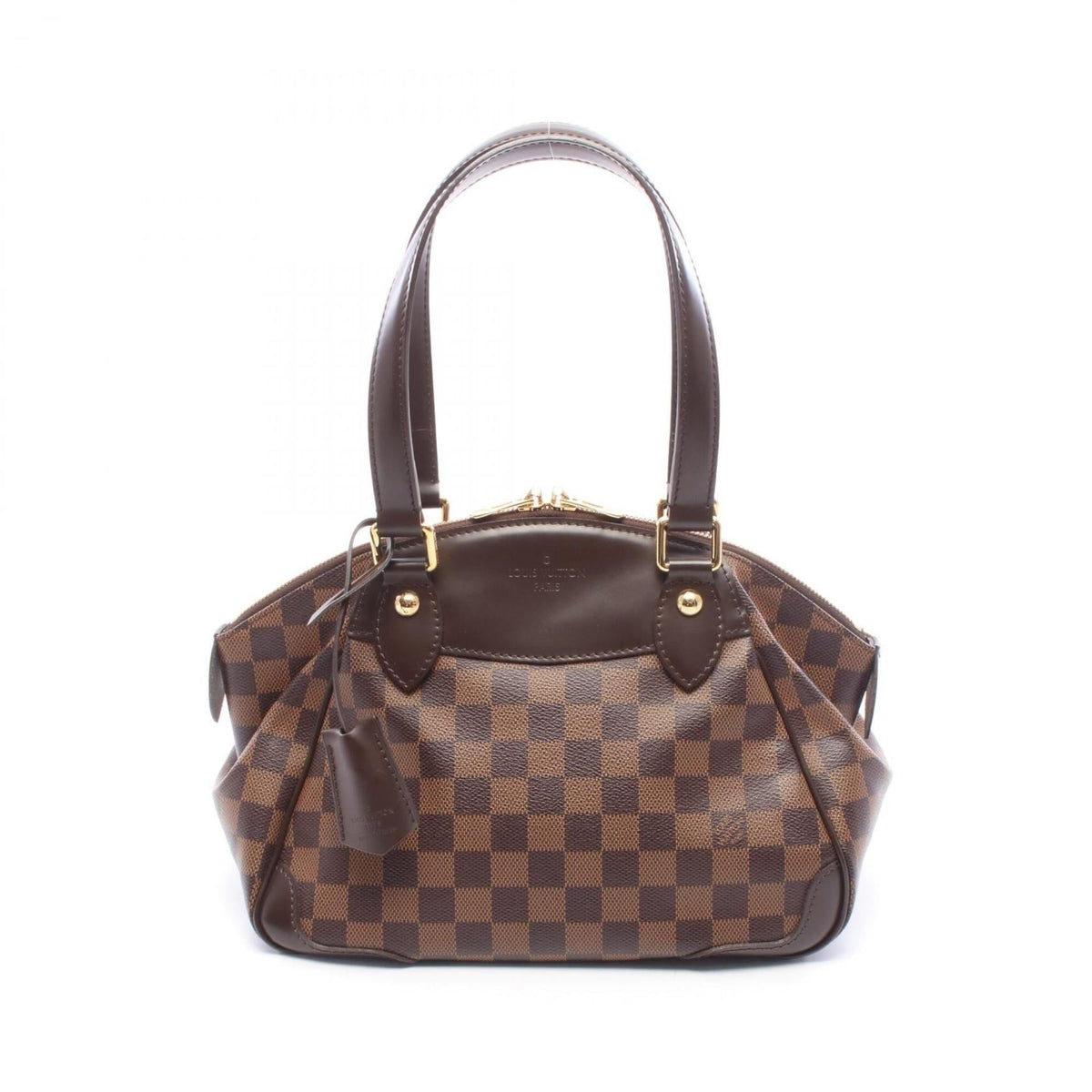 Louis Vuitton Brown Damier Canvas Coated Canvas Leather Handbag Shoulder Bag (Pre-Owned)