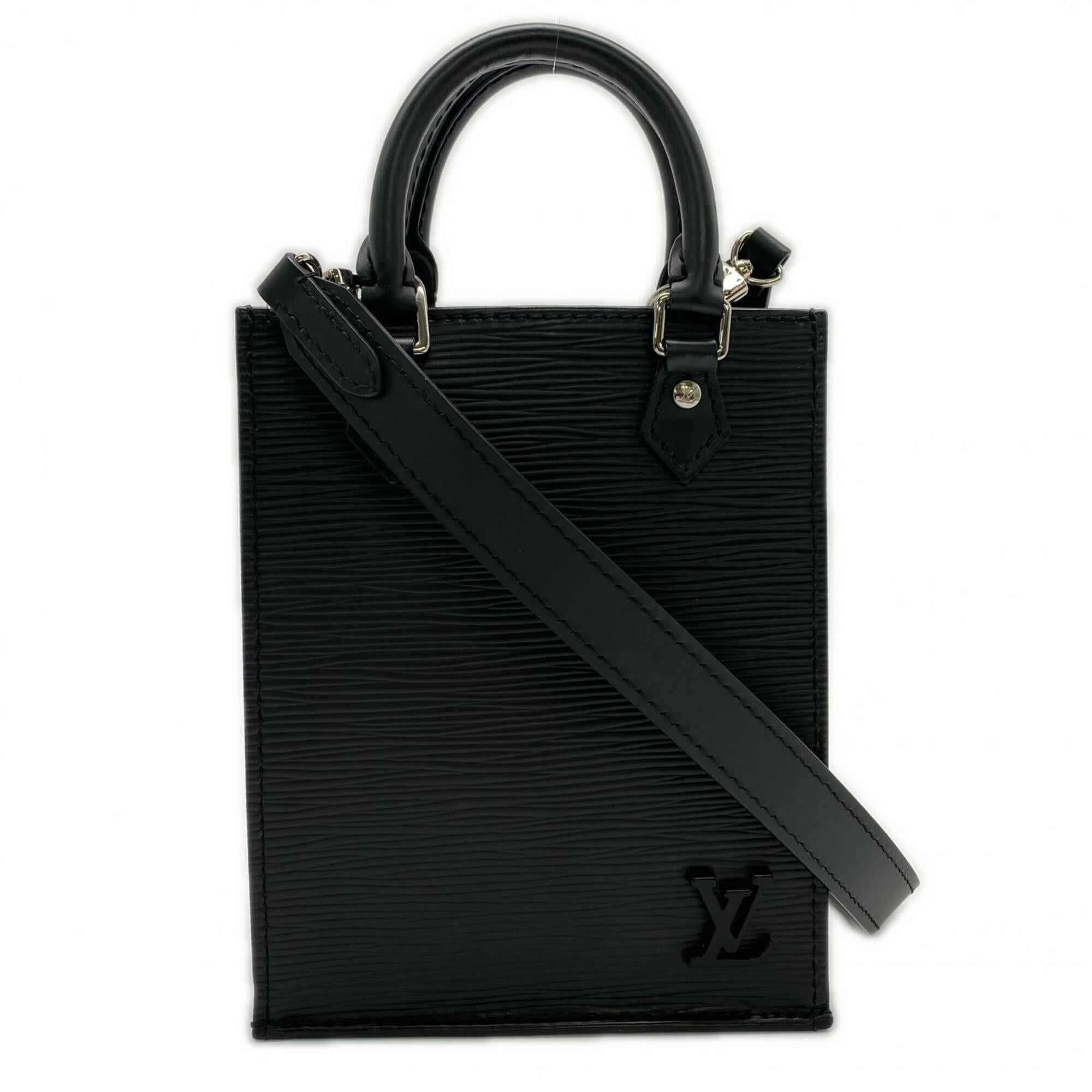 Louis Vuitton Black Noir Leather Shoulder Bag (Pre-Owned)